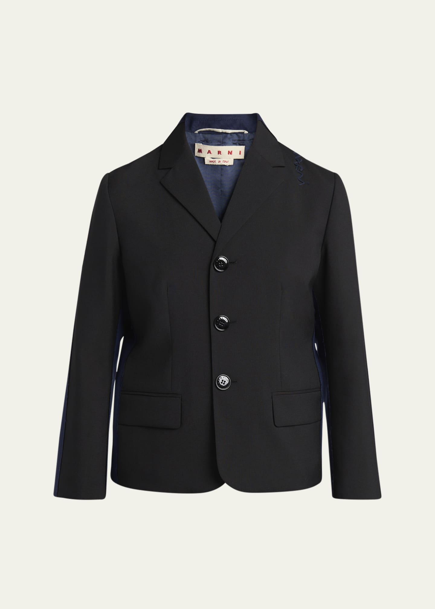 Marni Two-Tone Wool Baby Chest Jacket Image 1 of 5