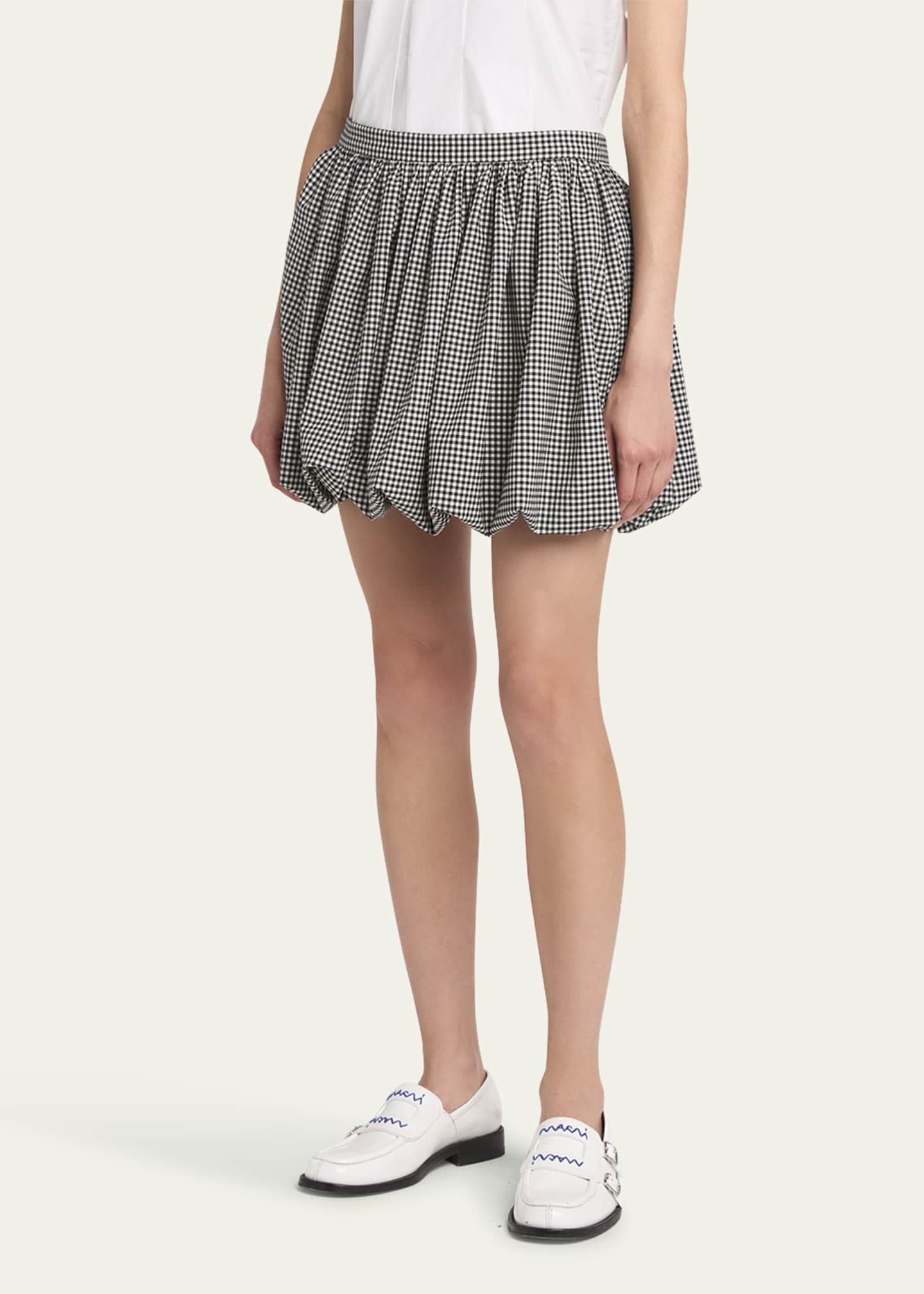 Marni Checked Mini Balloon Skirt Image 4 of 5