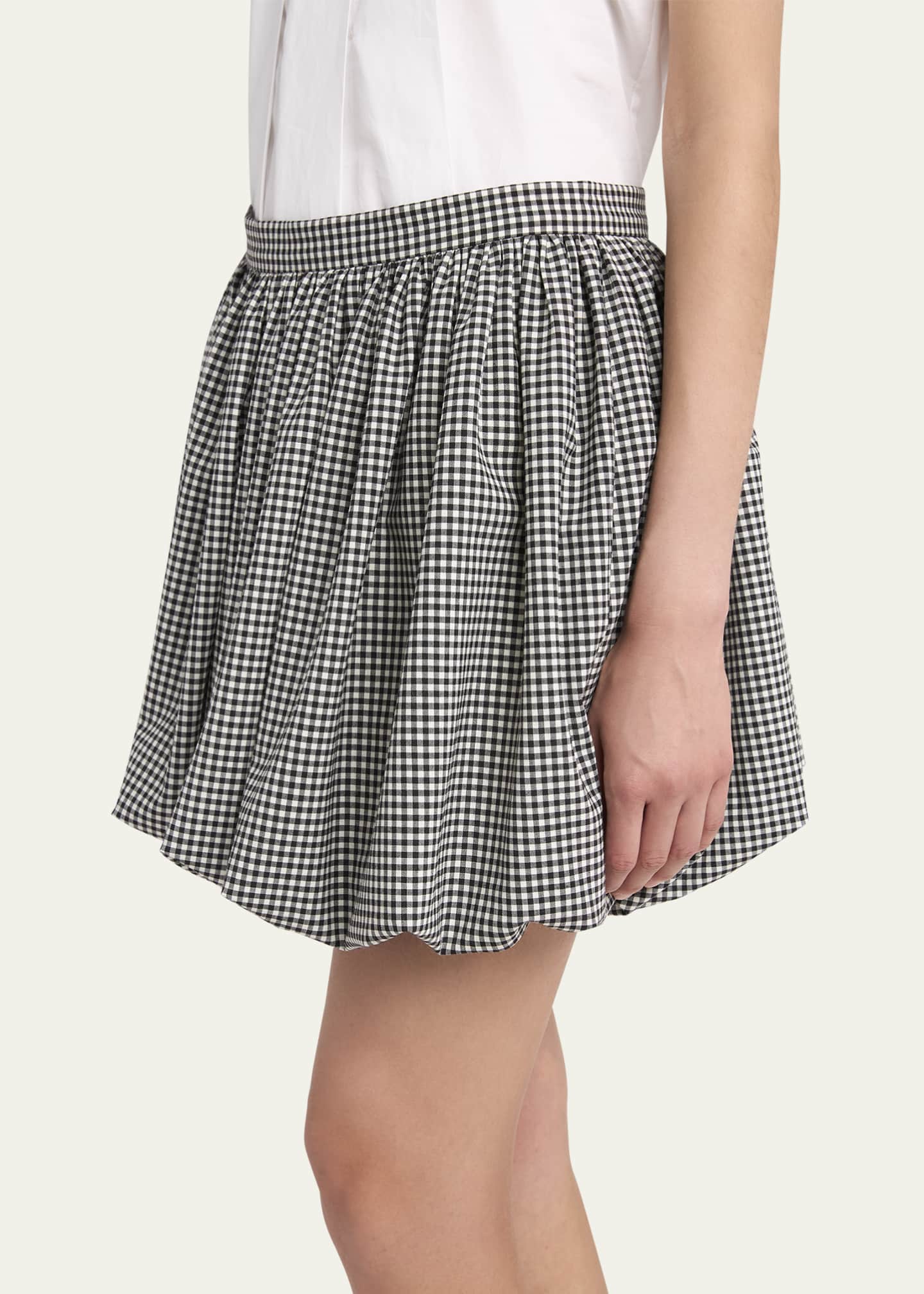 Marni Checked Mini Balloon Skirt Image 5 of 5