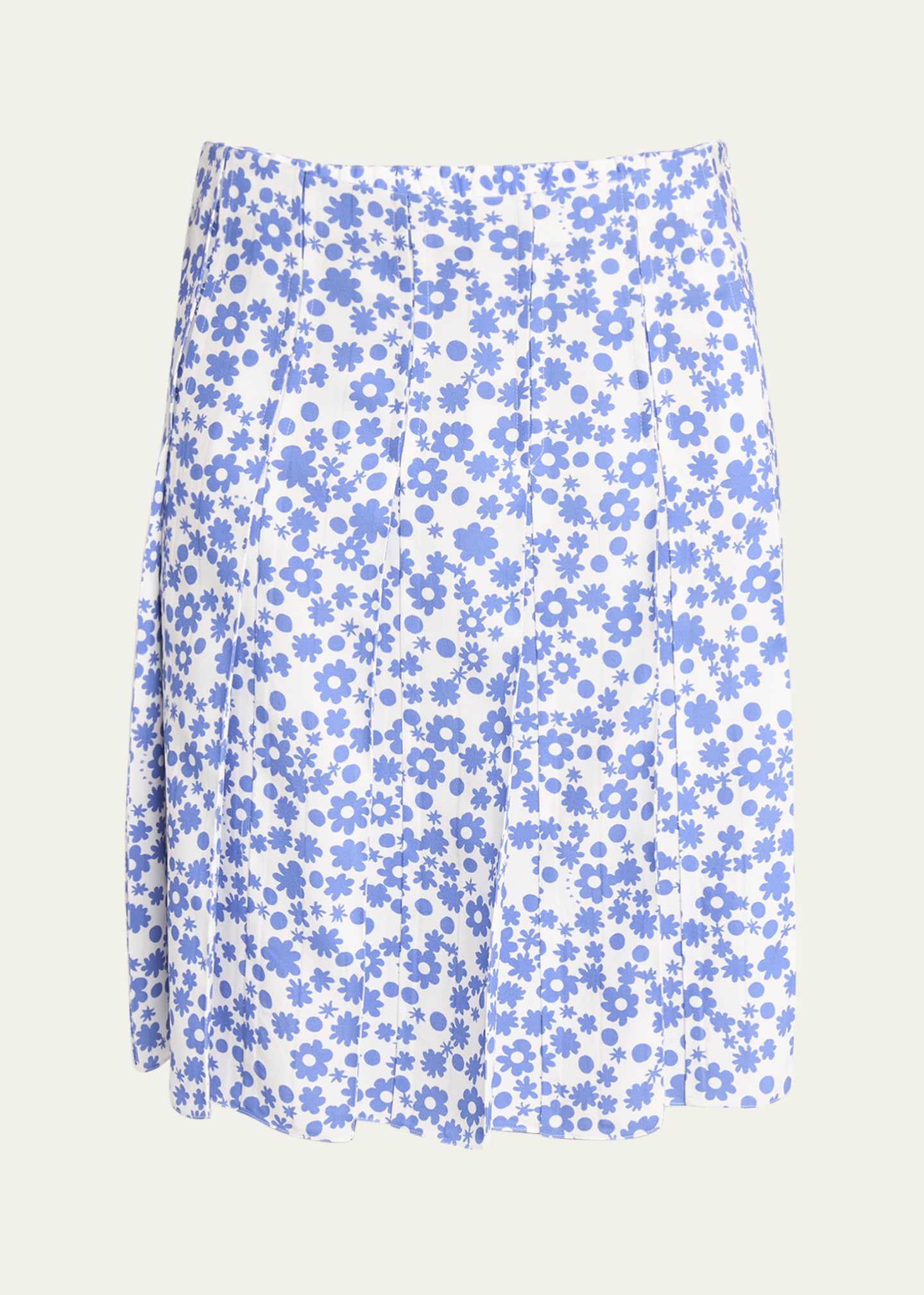 Marni Flower Print Pleated Skirt Image 1 of 5