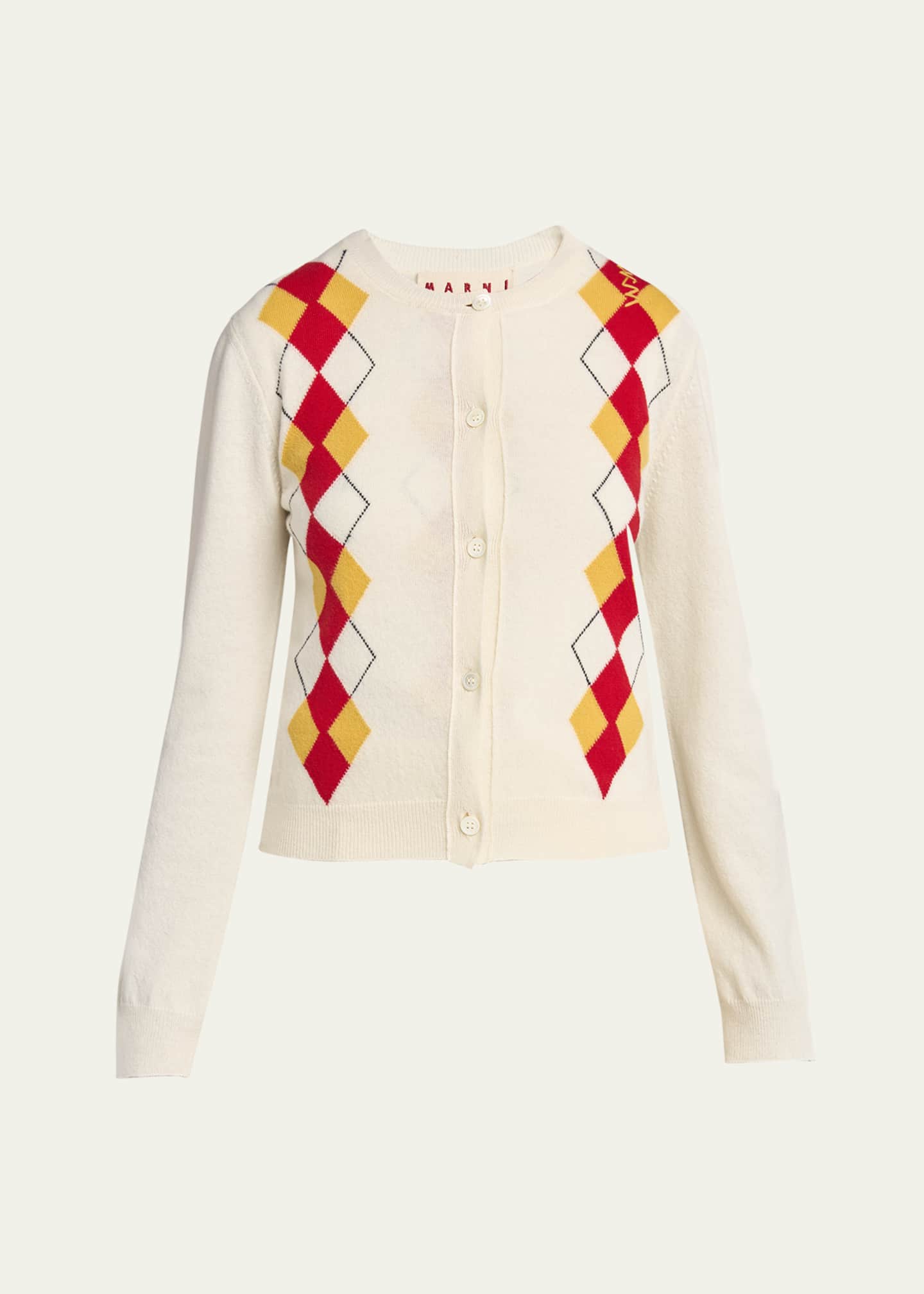 Marni Argyle Wool Cardigan Image 1 of 5