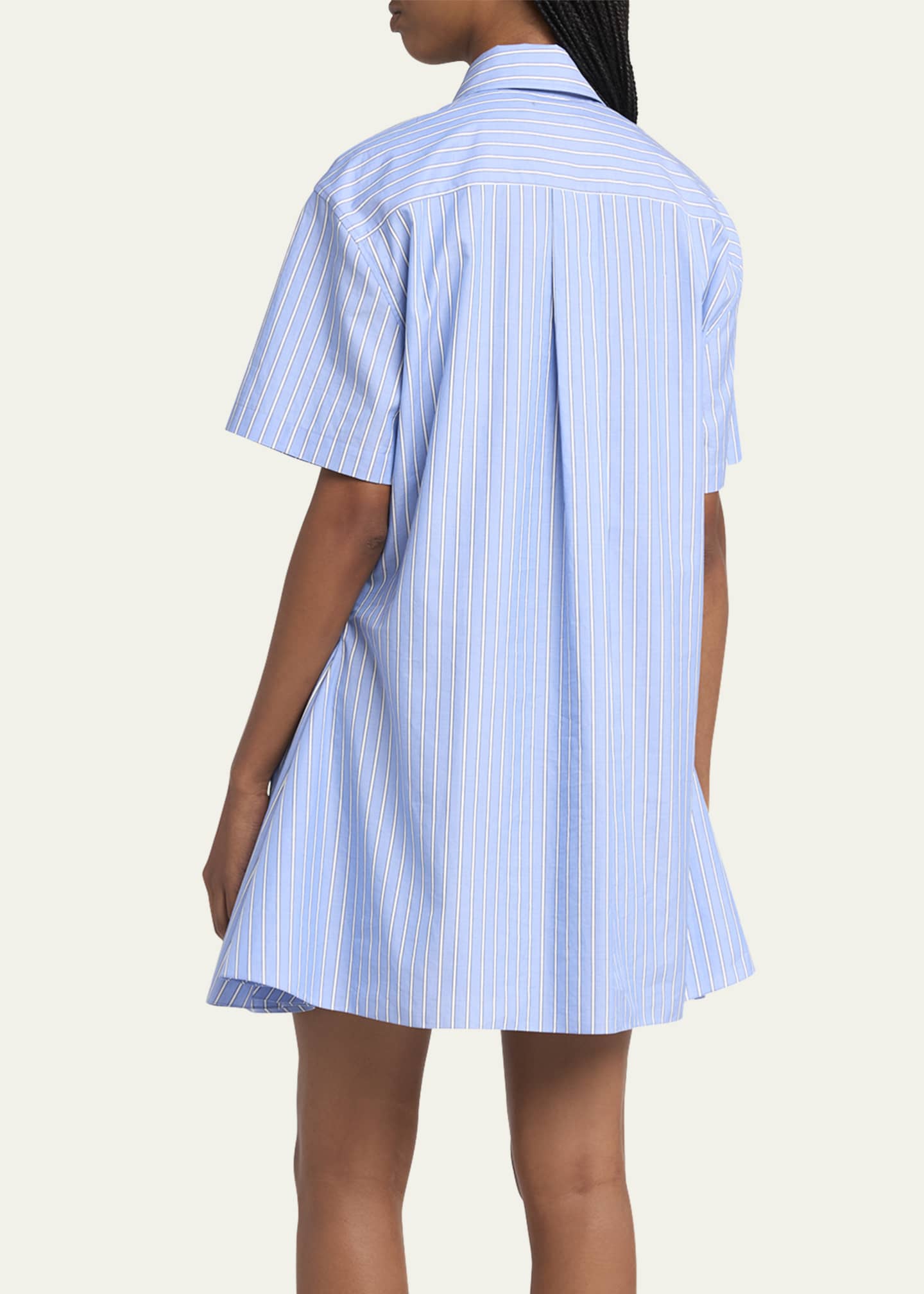 Marni Stripe Godet Mini Shirt Dress Image 3 of 5