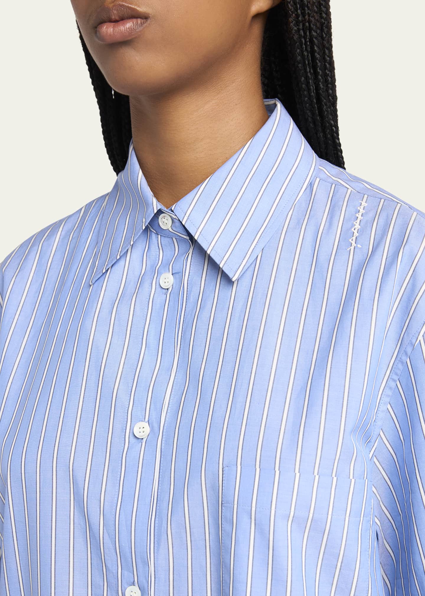 Marni Stripe Godet Mini Shirt Dress Image 5 of 5