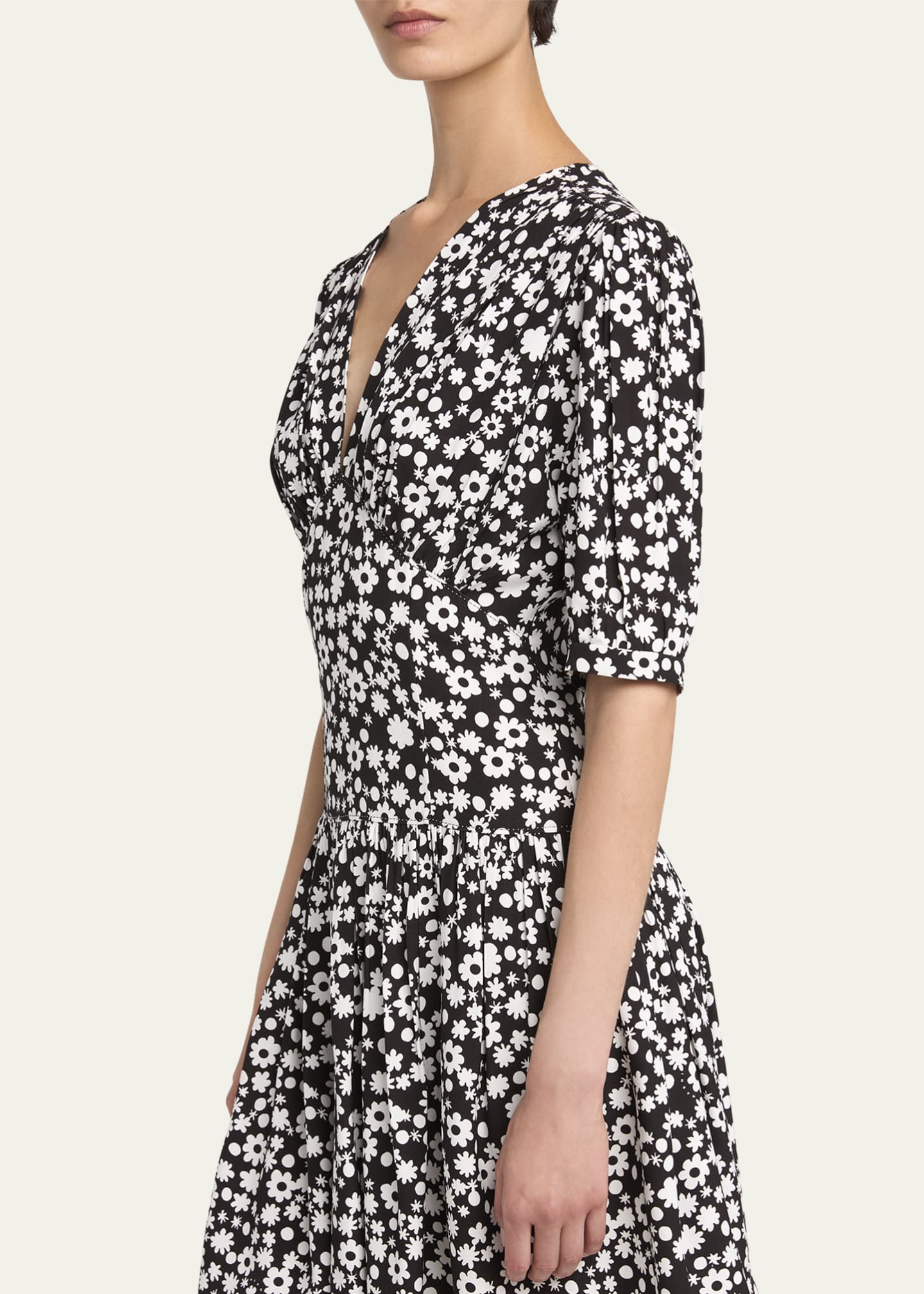 Marni Printed Gathered Mini Dress Image 5 of 5