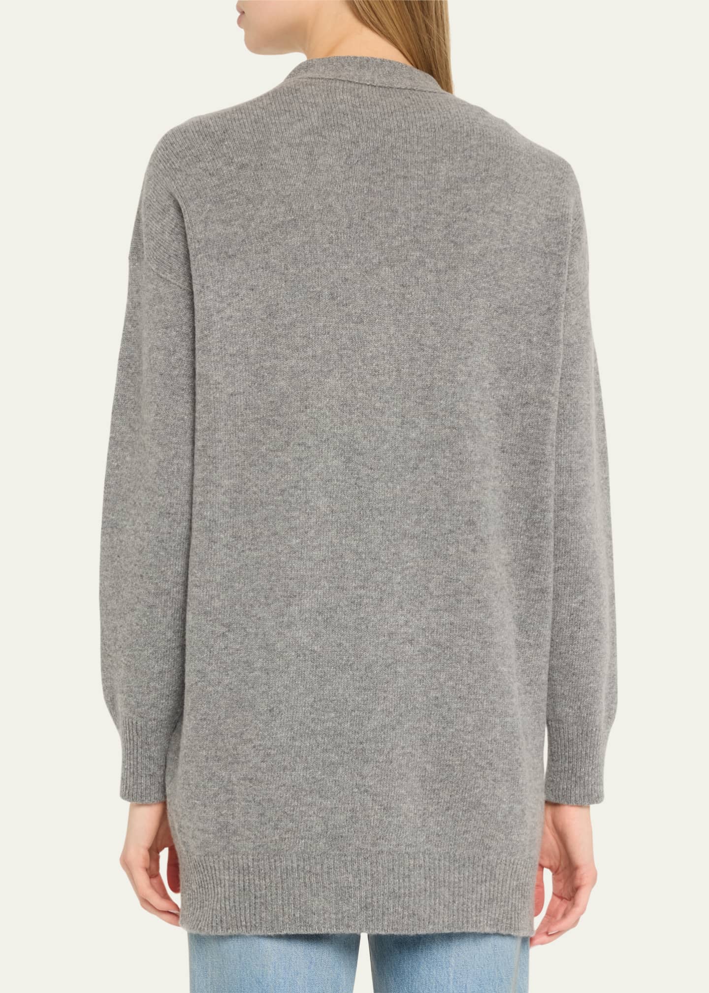 Marni Oversized V-Neck Wool Cashmere Cardigan Image 3 of 5
