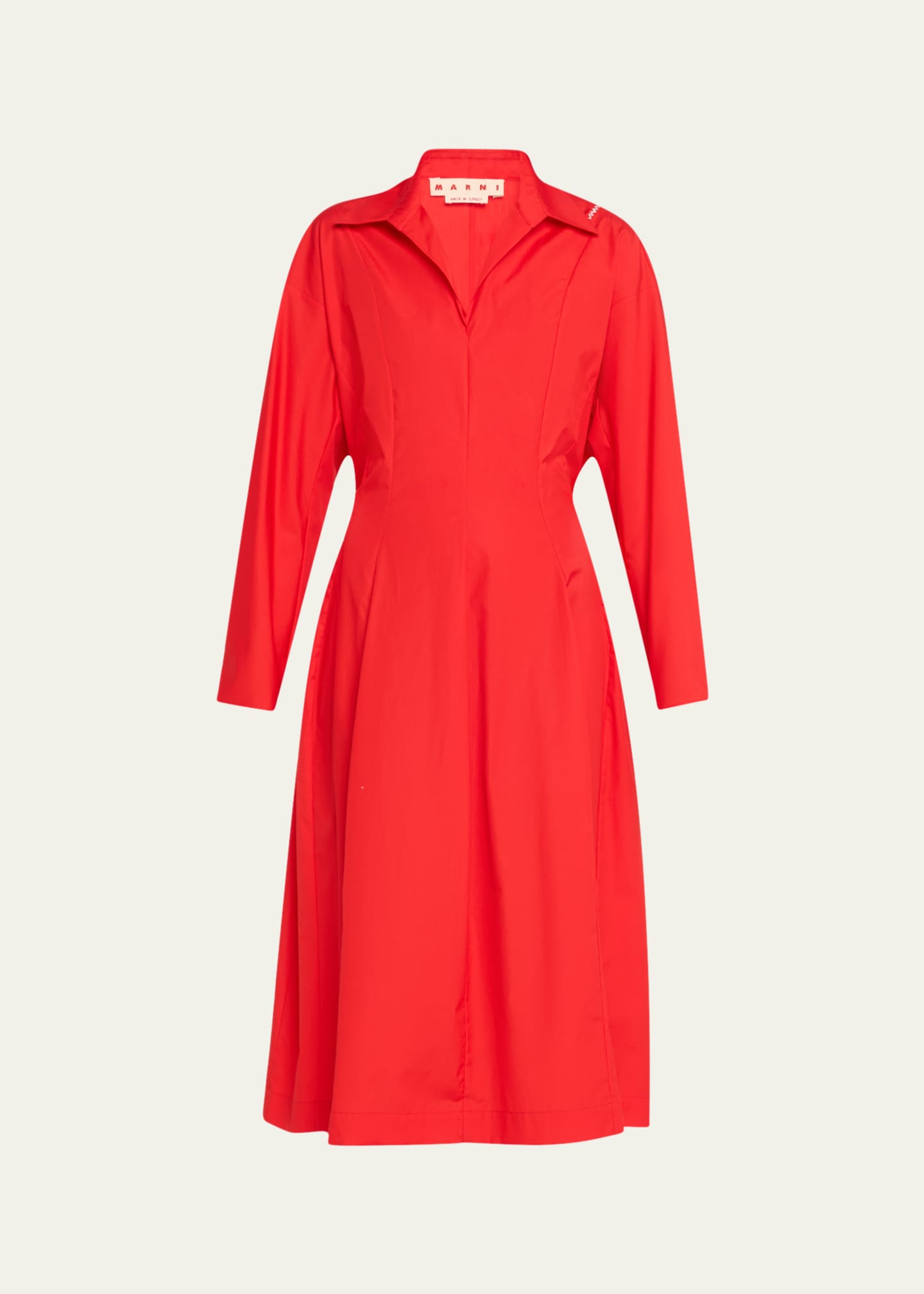 Marni Belted Poplin Midi Dress Image 1 of 5