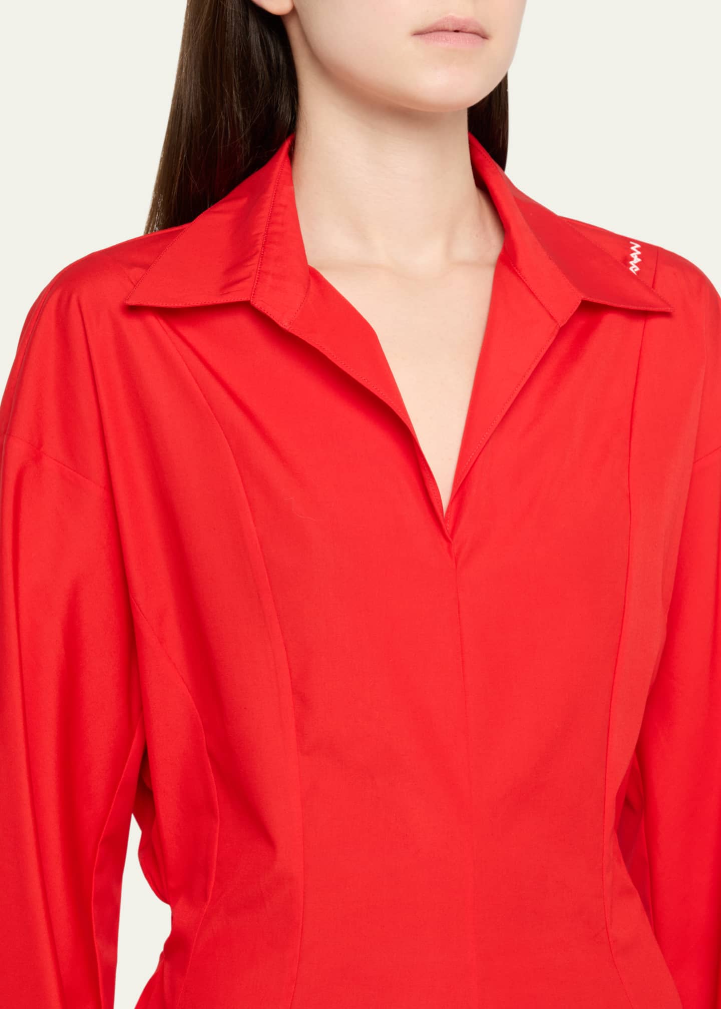Marni Belted Poplin Midi Dress Image 5 of 5