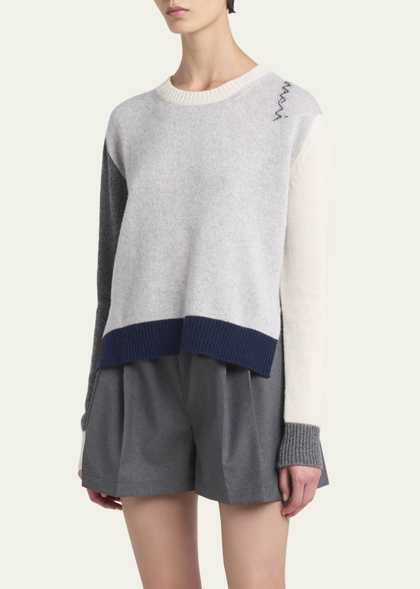 Marni Colorblock Backless Cashmere Sweater Image 4 of 5