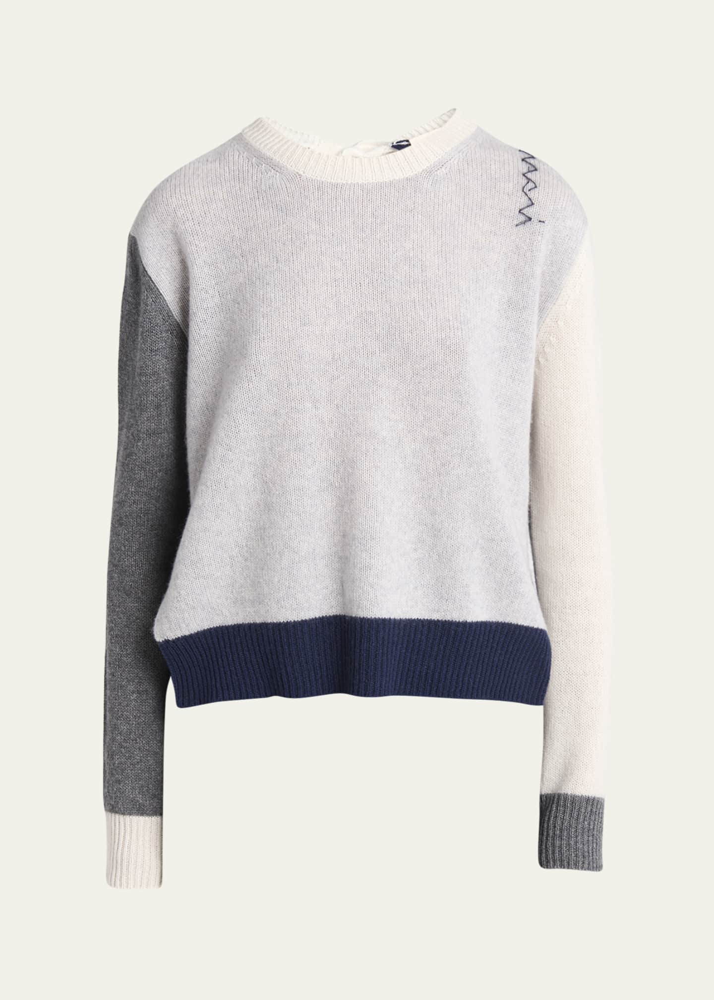 Marni Colorblock Backless Cashmere Sweater Image 1 of 5