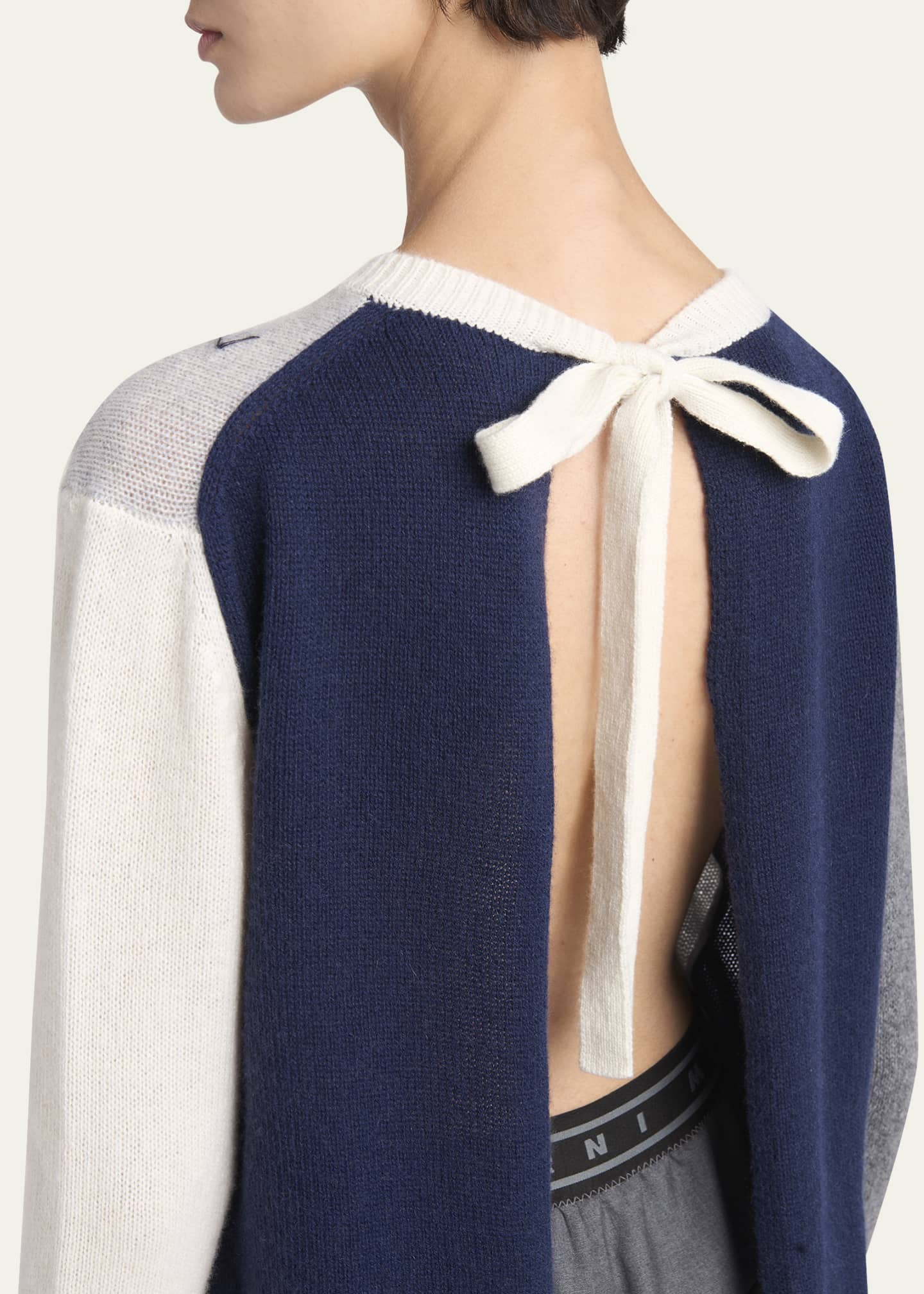 Marni Colorblock Backless Cashmere Sweater Image 5 of 5