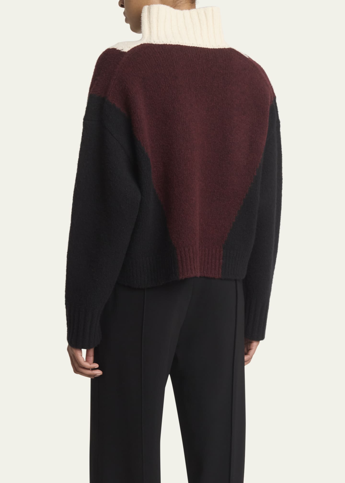 Proenza Schouler Alma Graphic Cashmere Turtleneck Sweater Image 3 of 5