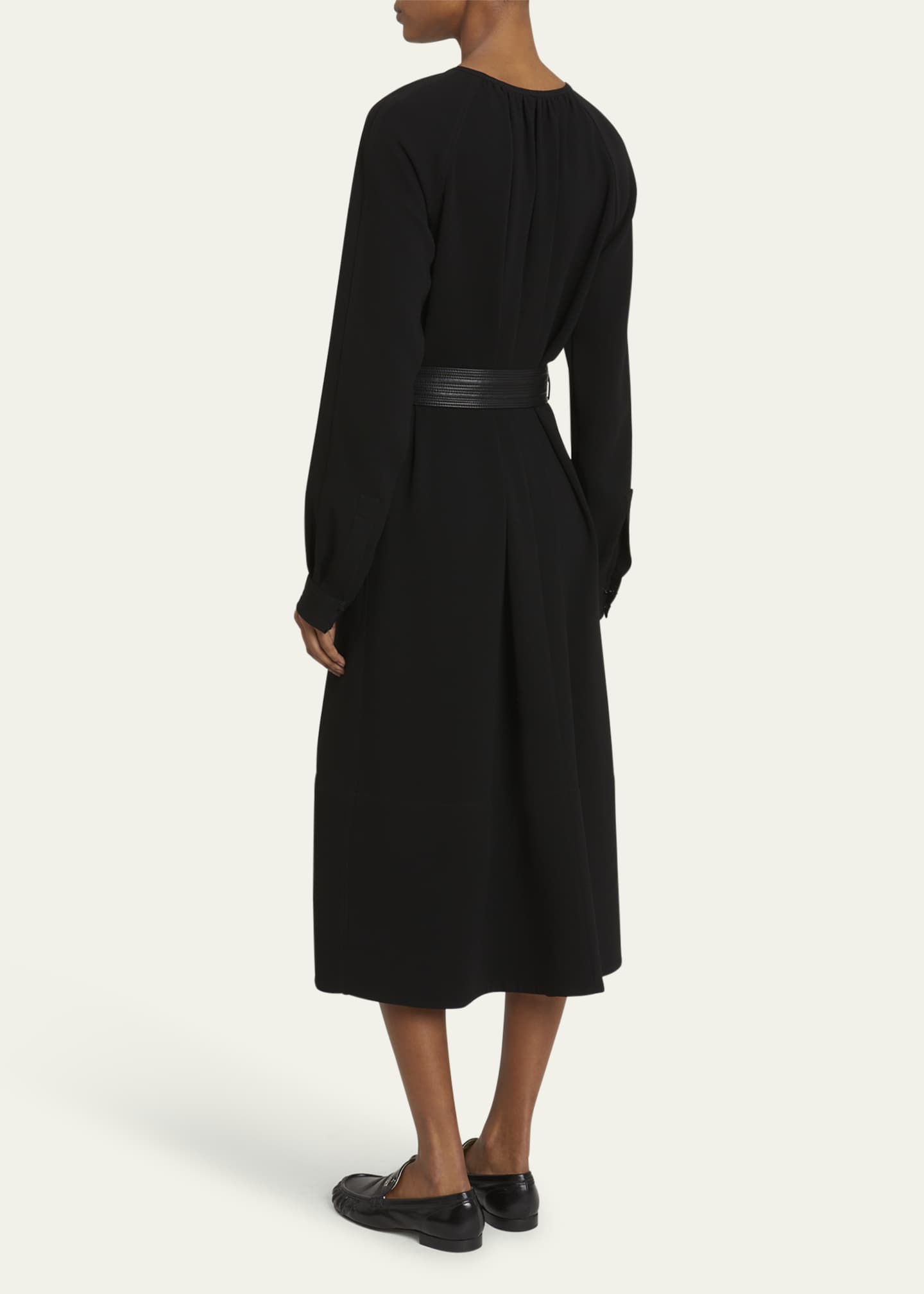 Enya Lightweight Crepe Dress with Belt