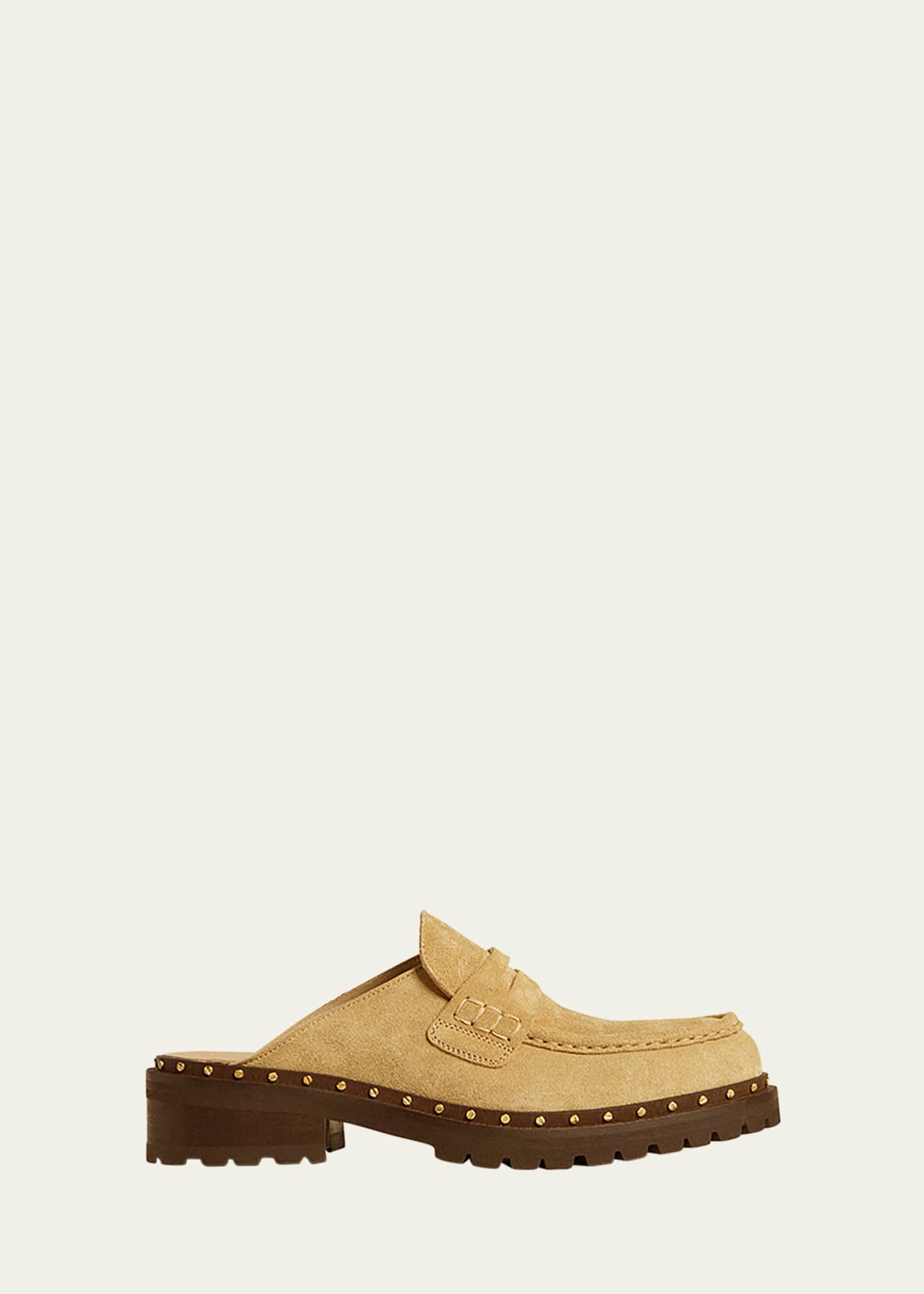 Golden Goose Jerry Rock Suede Penny Loafer Mules