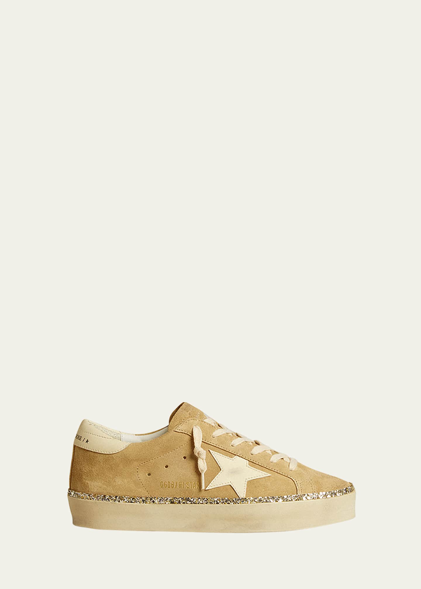 Golden Goose Hi Star Suede Glitter Low-Top Sneakers