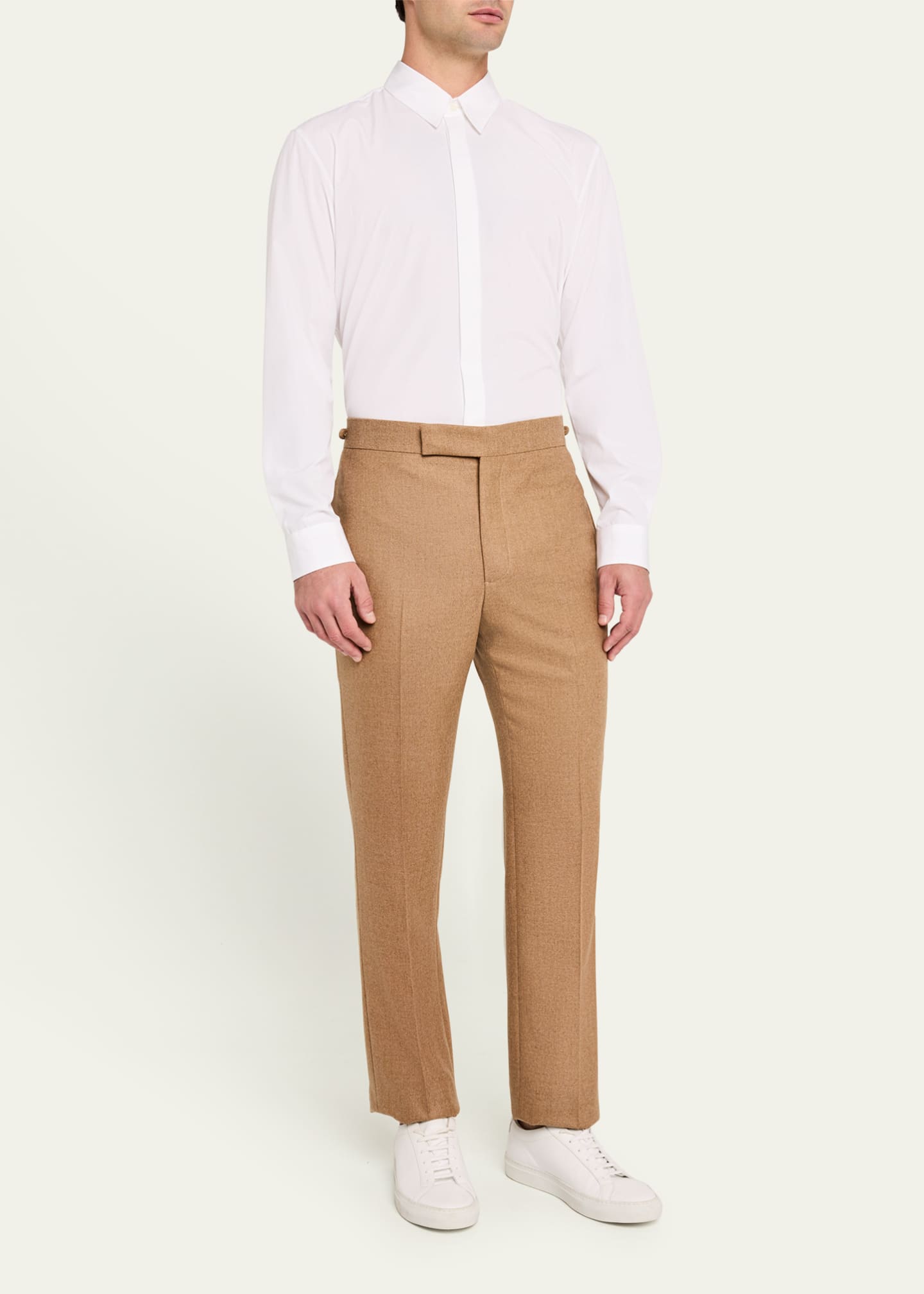 Gabriela Hearst Men's Nicolas Concealed-Placket Sport Shirt Image 2 of 5