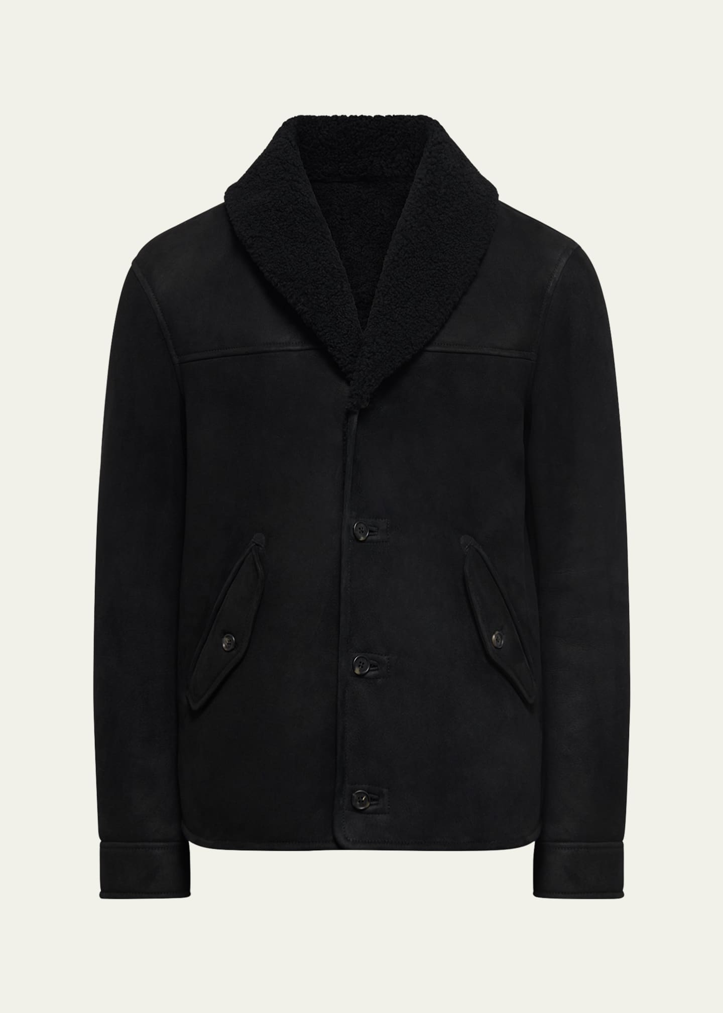 Gabriela Hearst Men's Shearling Pilot Jacket