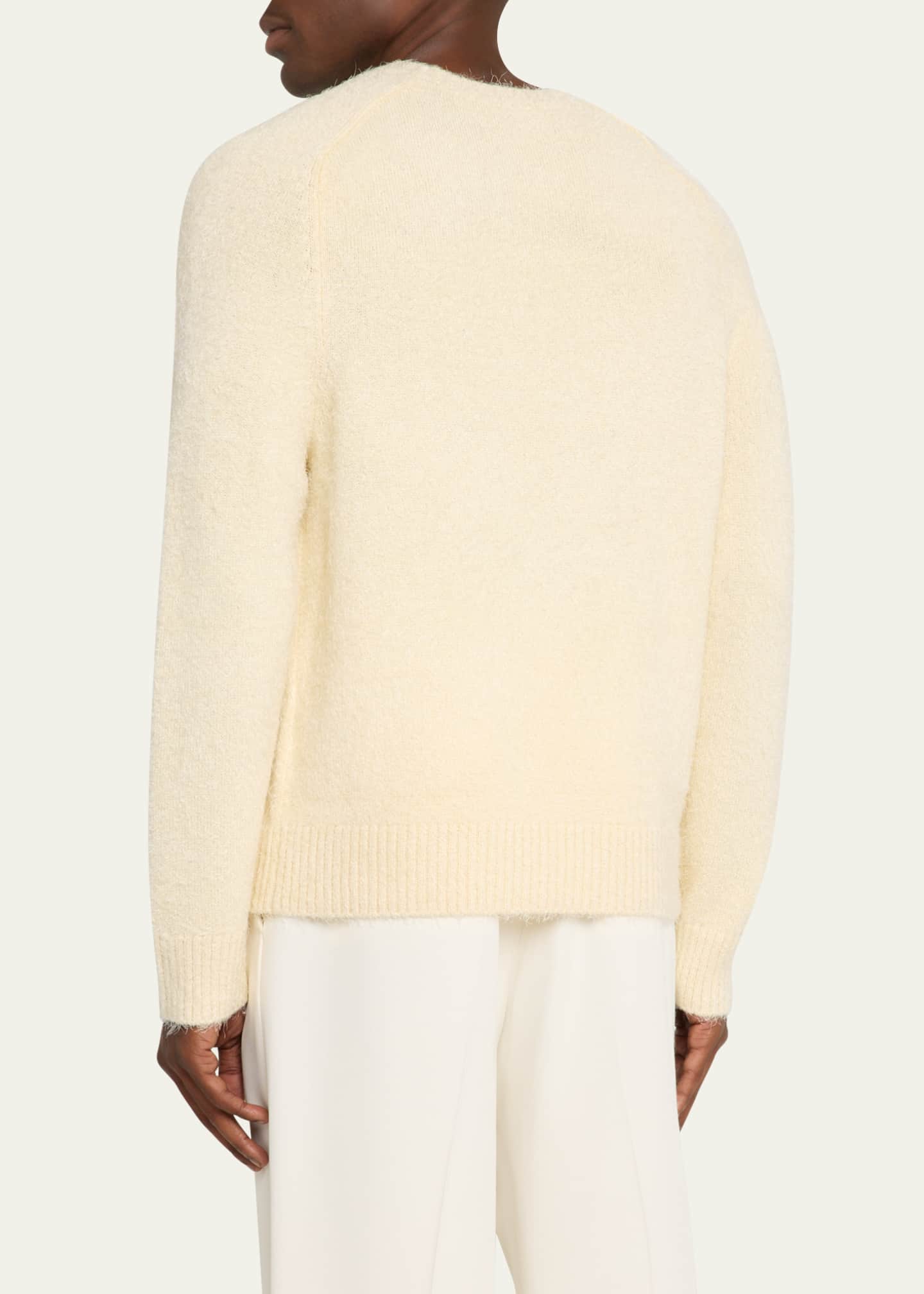 Gabriela Hearst Men's Shorehan Silk and Cashmere Crewneck Sweater Image 3 of 5