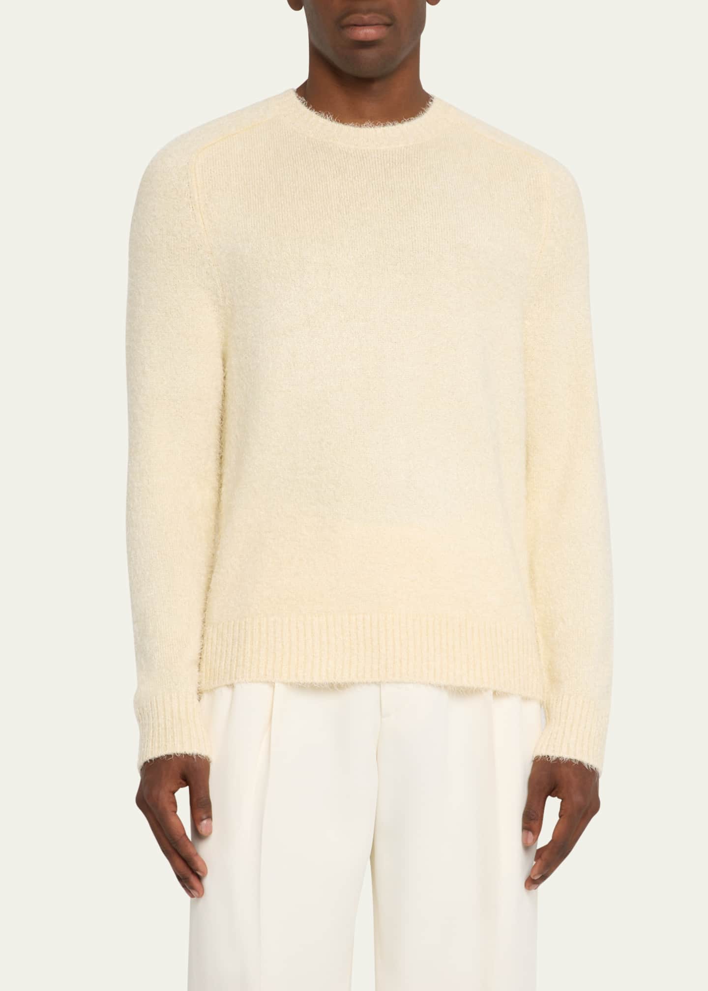 Gabriela Hearst Men's Shorehan Silk and Cashmere Crewneck Sweater Image 4 of 5