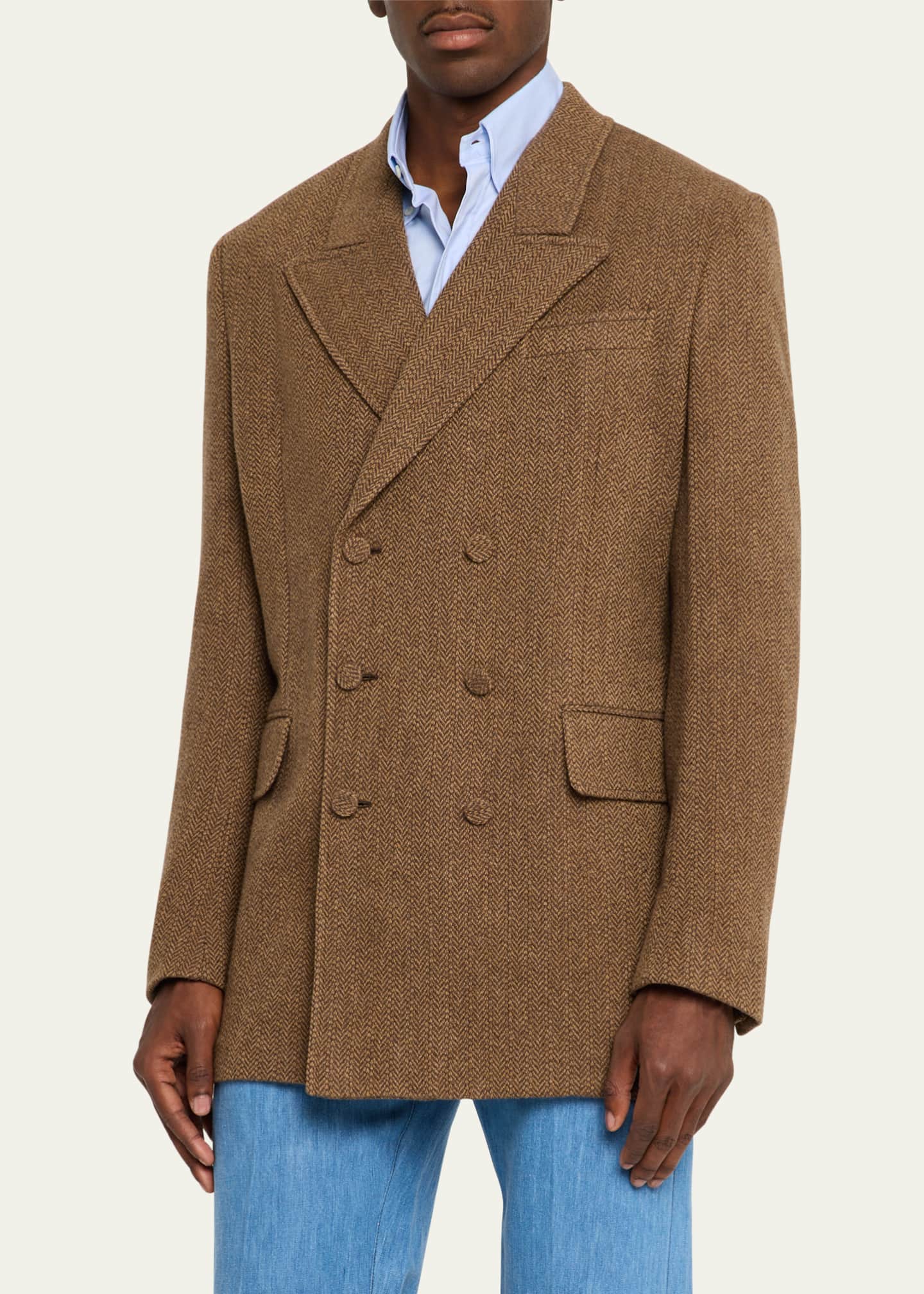 Gabriela Hearst Men's Nico Wool-Cashmere Blazer Image 4 of 5
