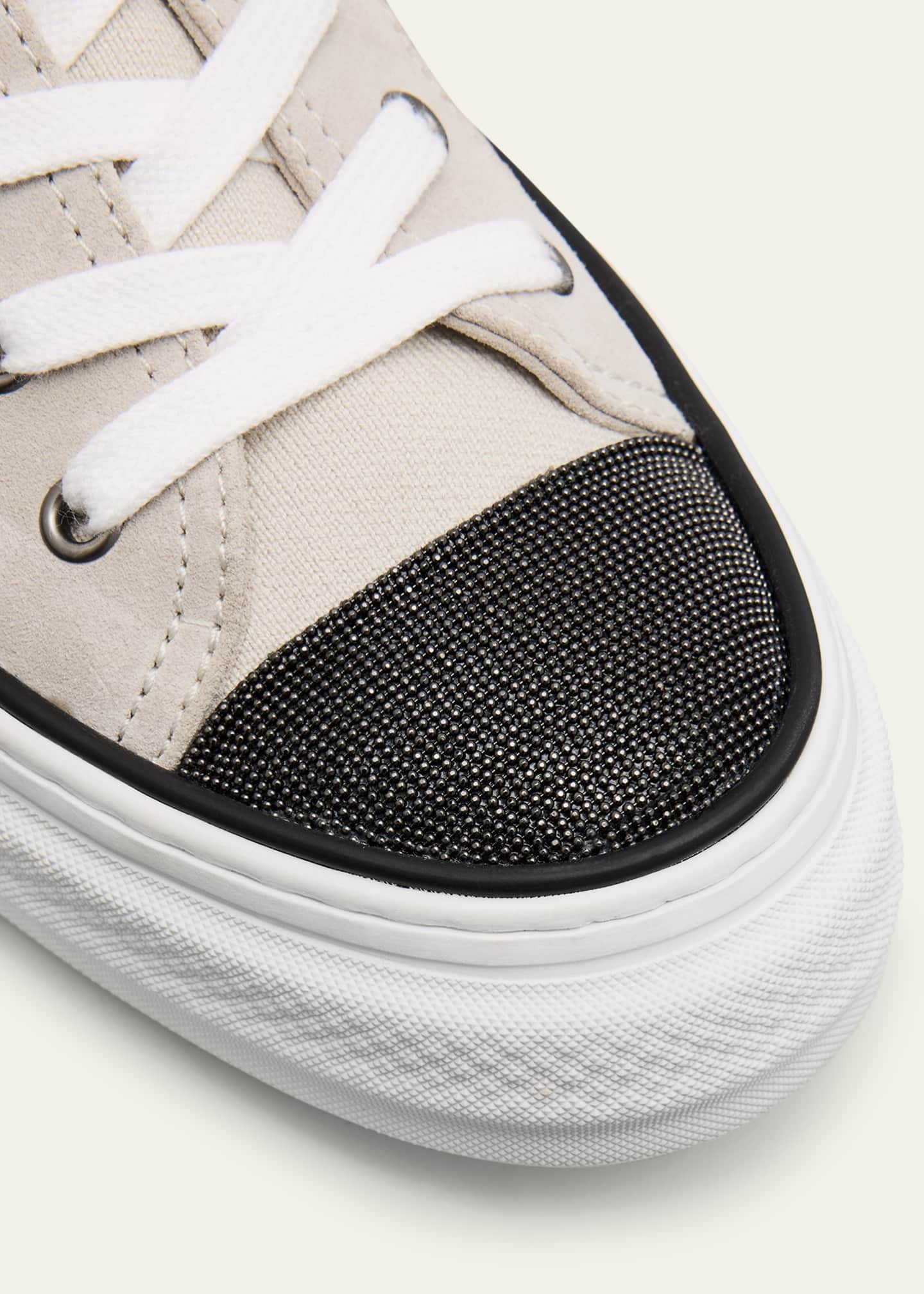 Brunello Cucinelli Knit Monili Cap-Toe Sneakers Image 5 of 6