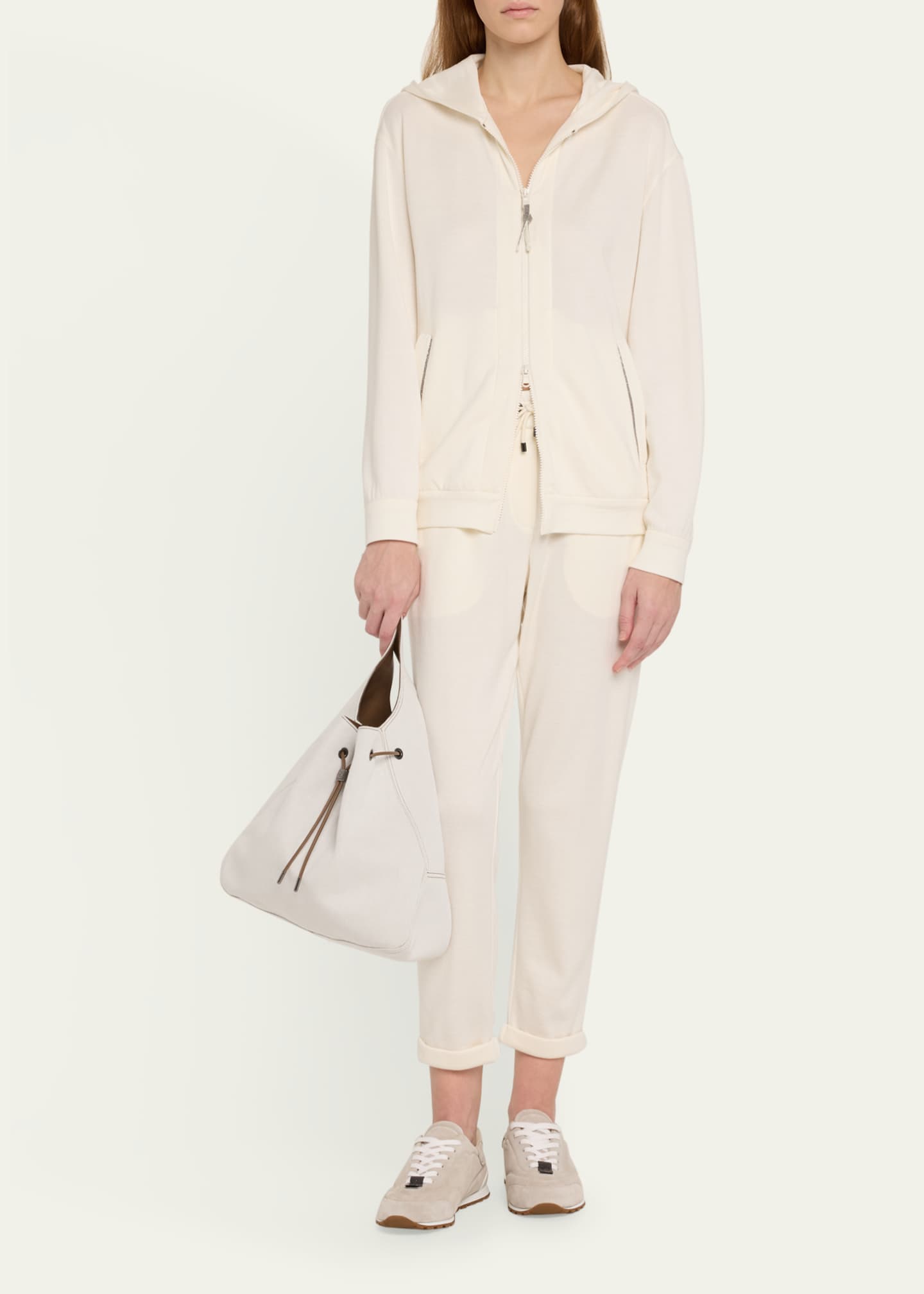Brunello Cucinelli Suede Slim Runner Sneakers Image 3 of 6