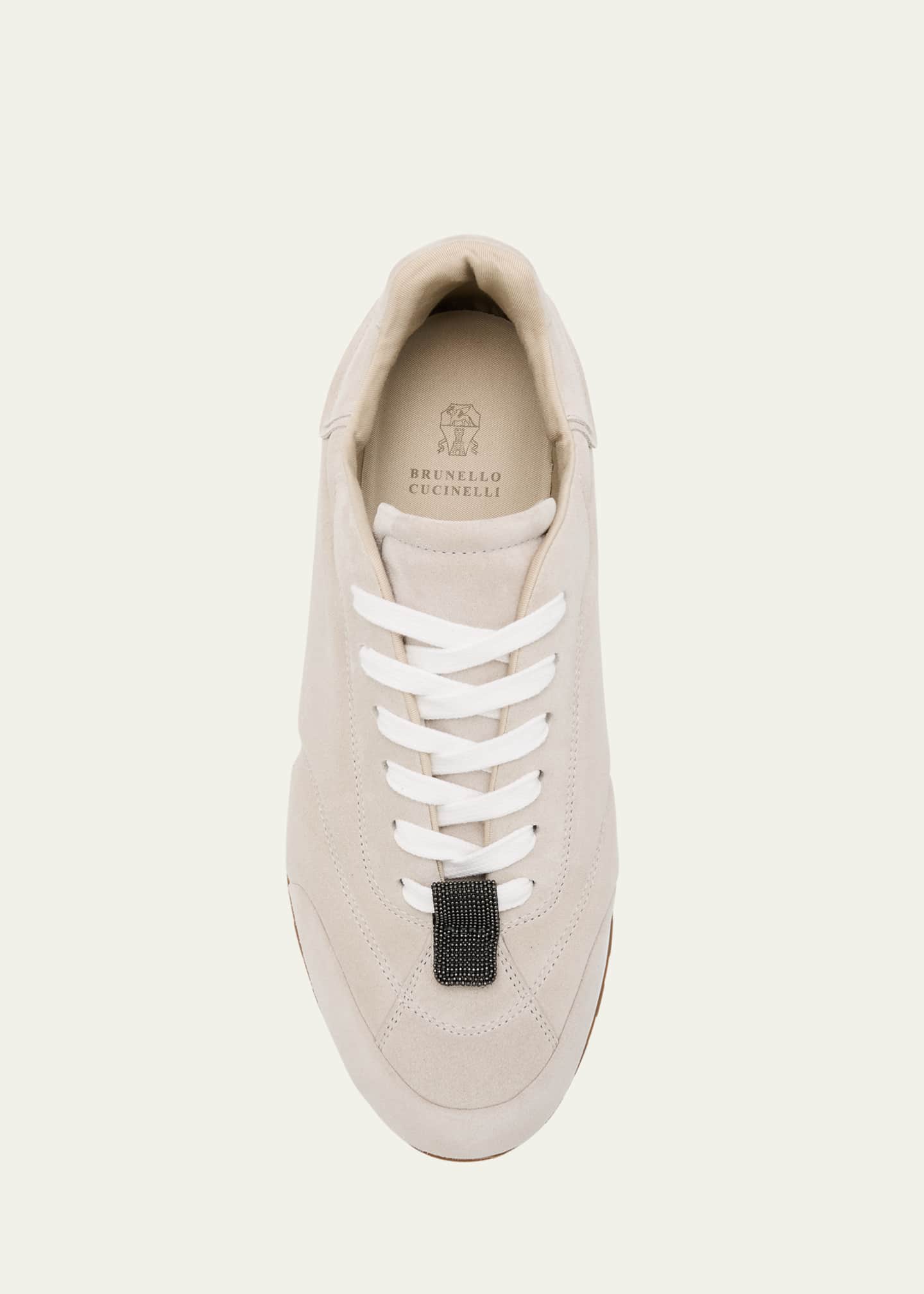Brunello Cucinelli Suede Slim Runner Sneakers Image 6 of 6