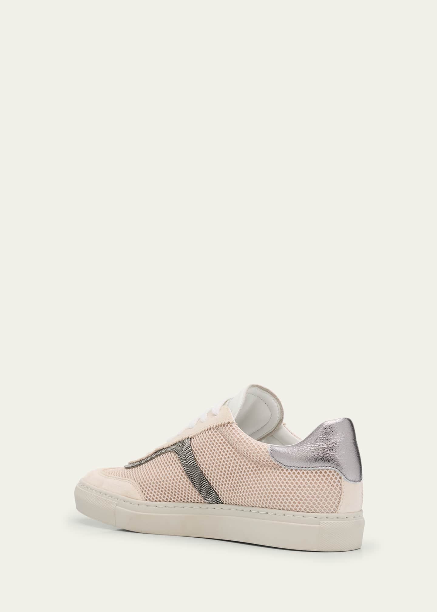 Brunello Cucinelli Mesh and Suede T-Toe Sneakers Image 4 of 6