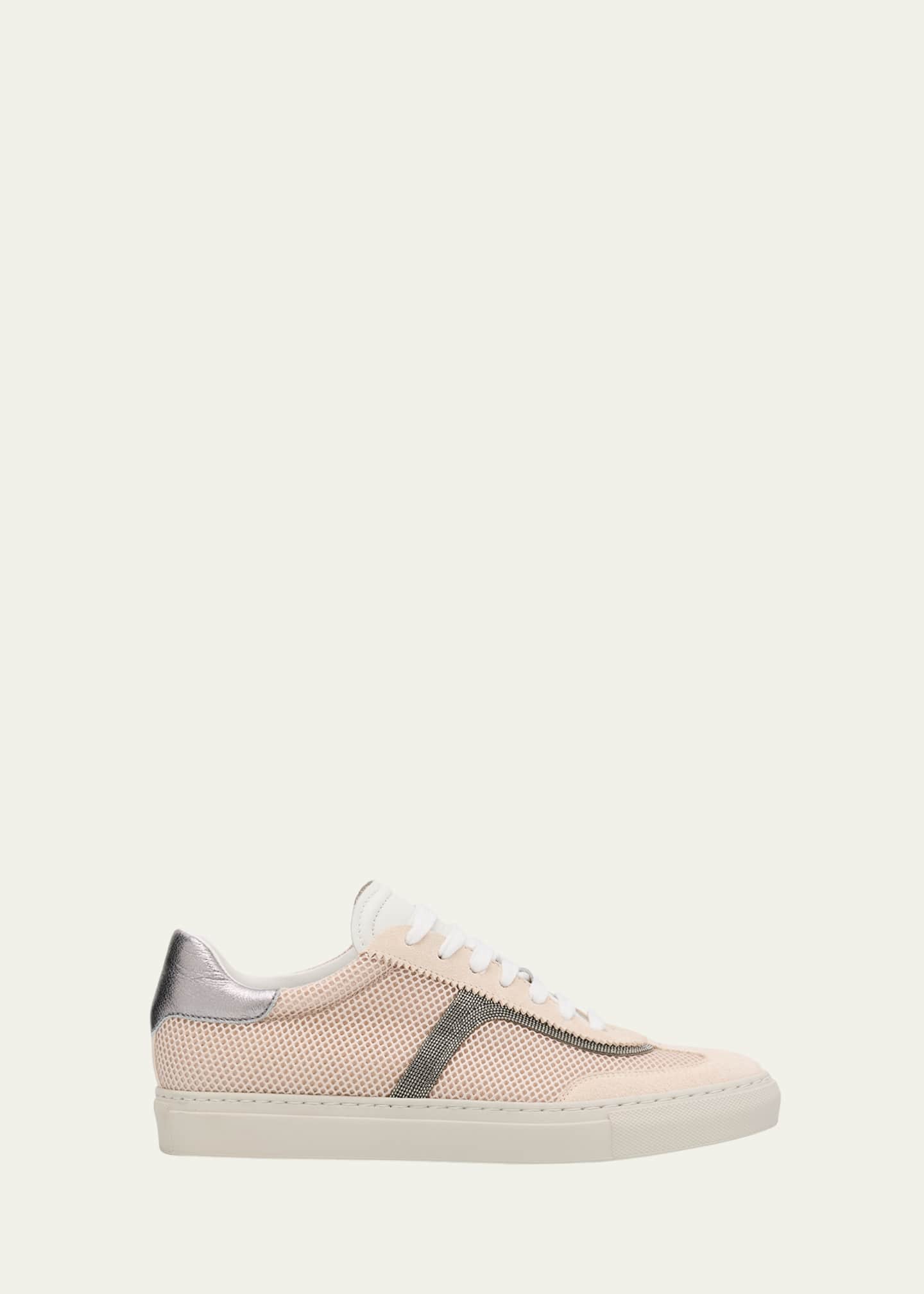 Brunello Cucinelli Mesh and Suede T-Toe Sneakers Image 1 of 6