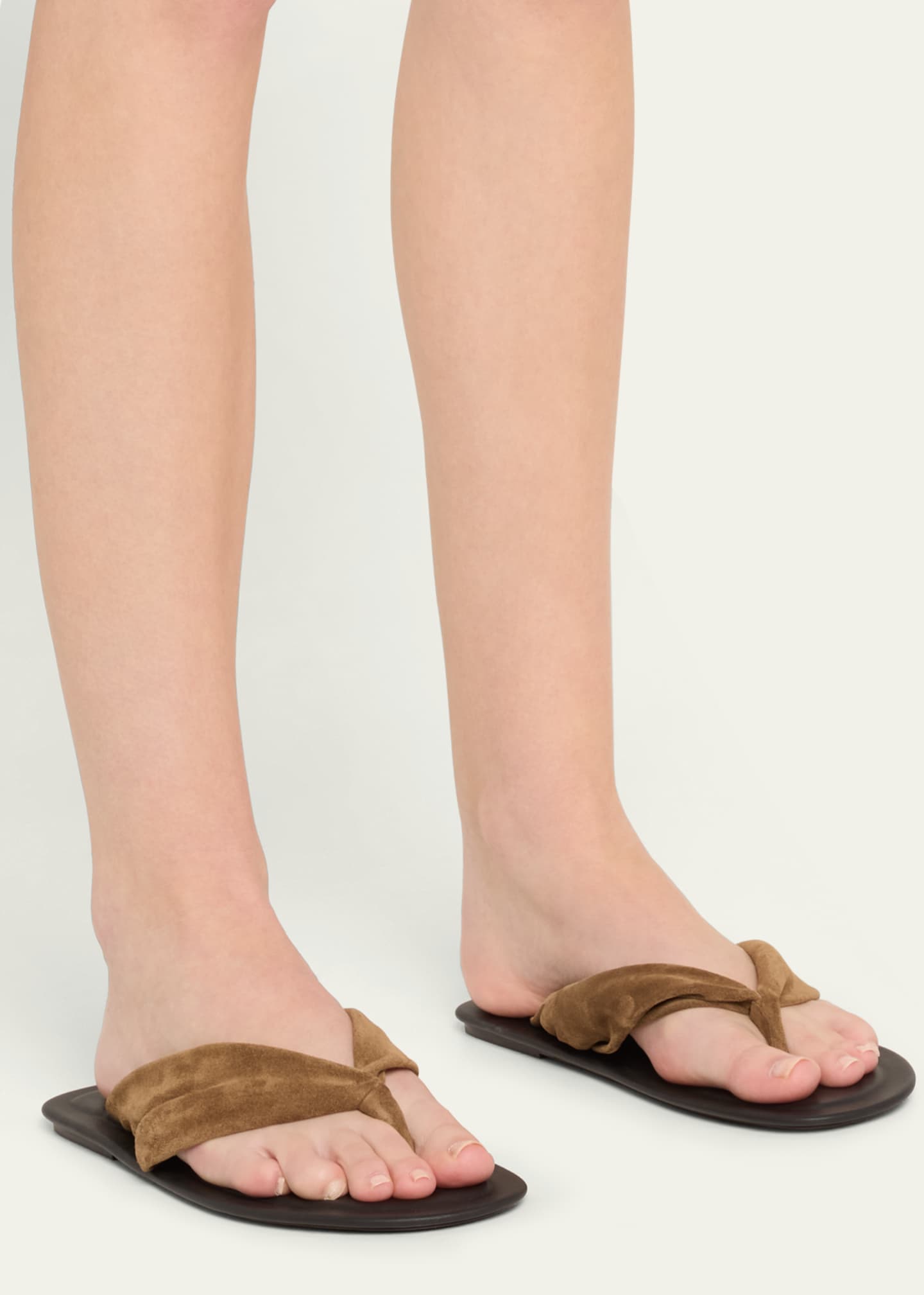 Brunello Cucinelli Suede Thong Sandals Image 2 of 6