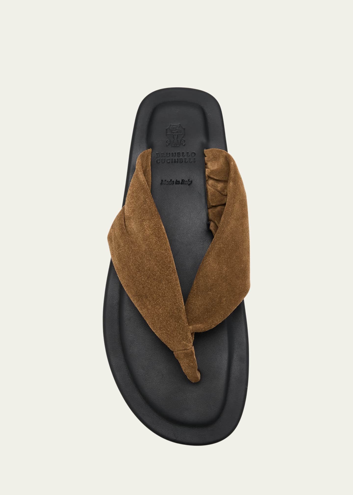 Brunello Cucinelli Suede Thong Sandals Image 6 of 6