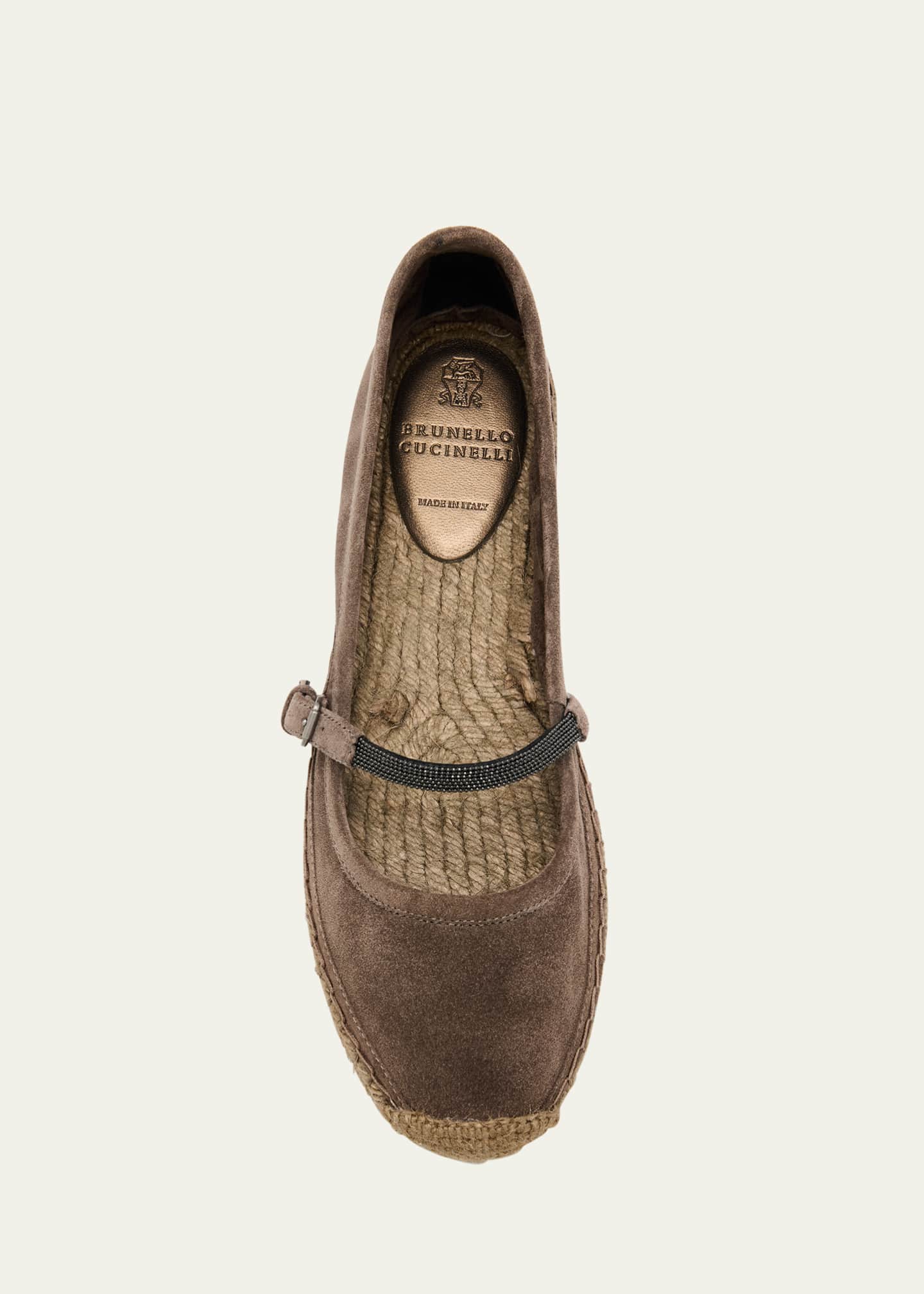 Suede Mary Jane Espadrilles