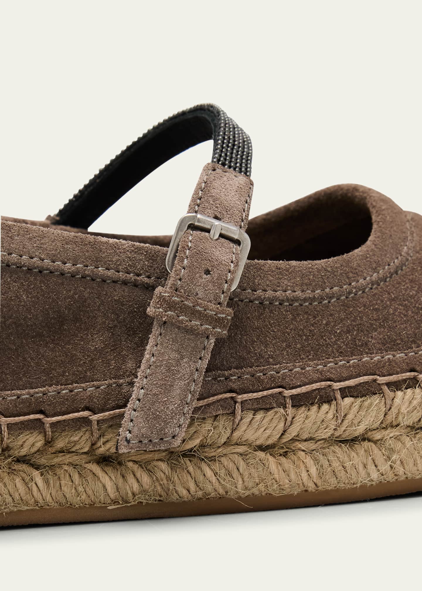 Suede Mary Jane Espadrilles