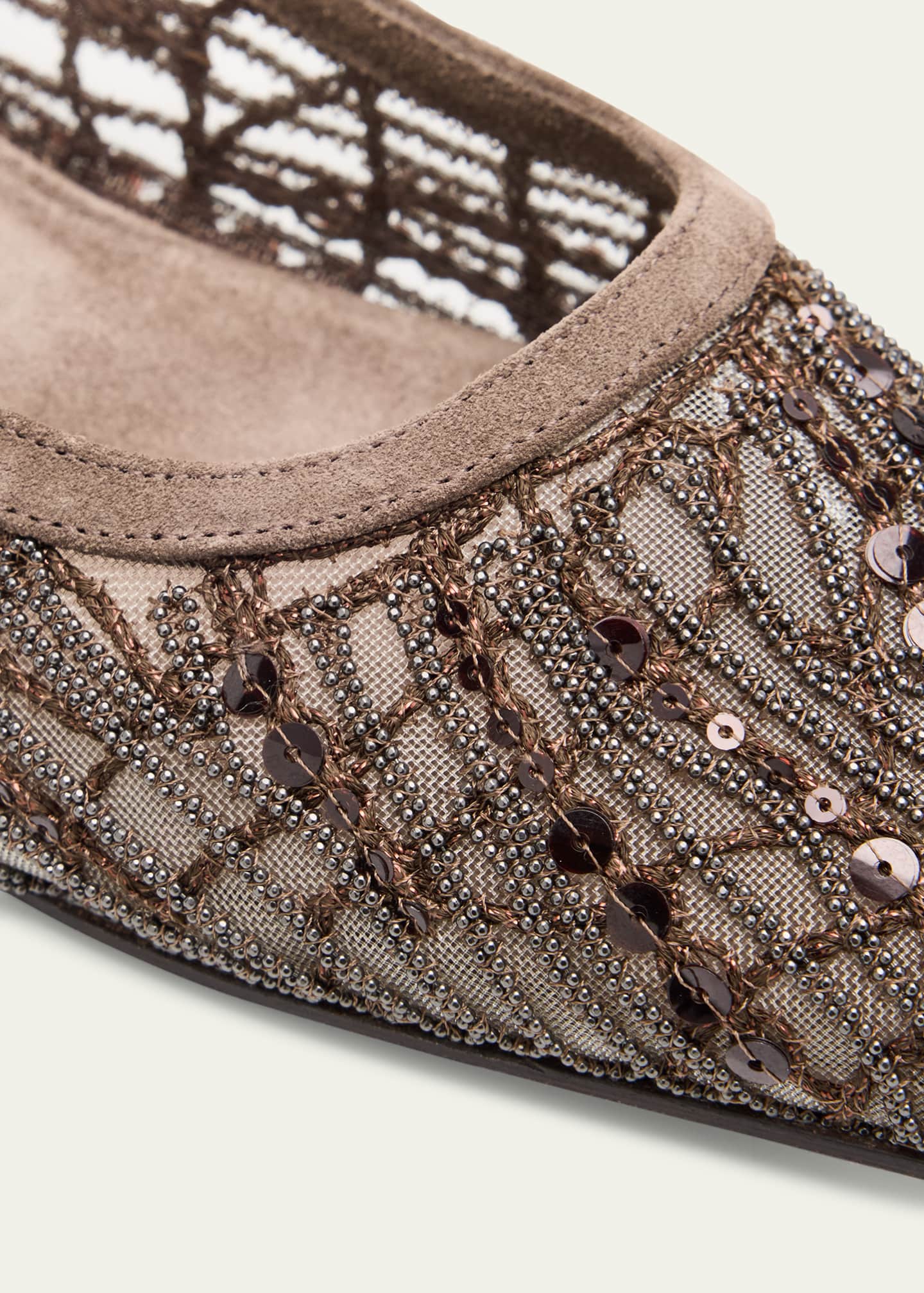 Brunello Cucinelli Woven Monili Slingback Flats Image 5 of 5