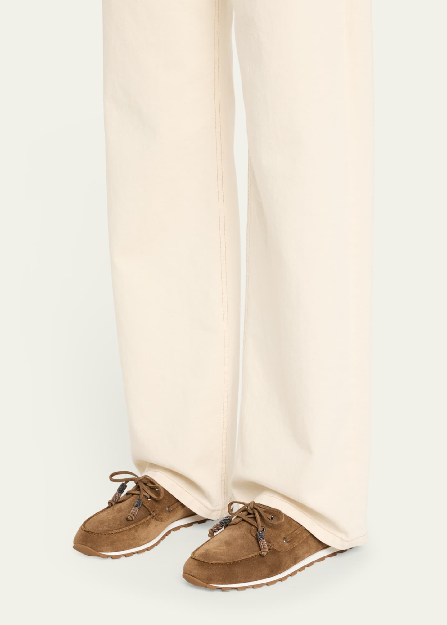 Brunello Cucinelli Suede Sporty Boat Loafers Image 2 of 5