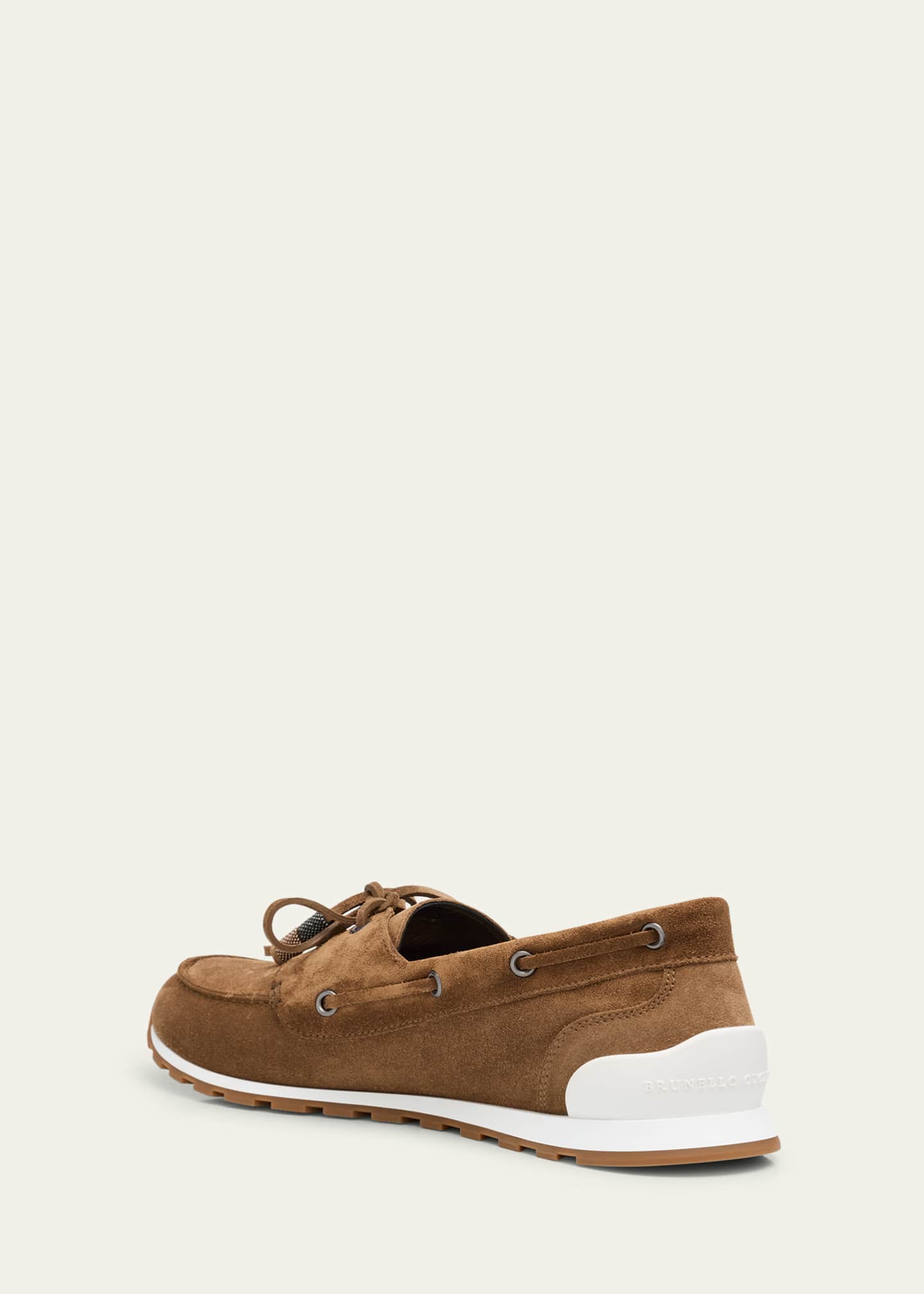 Brunello Cucinelli Suede Sporty Boat Loafers Image 3 of 5