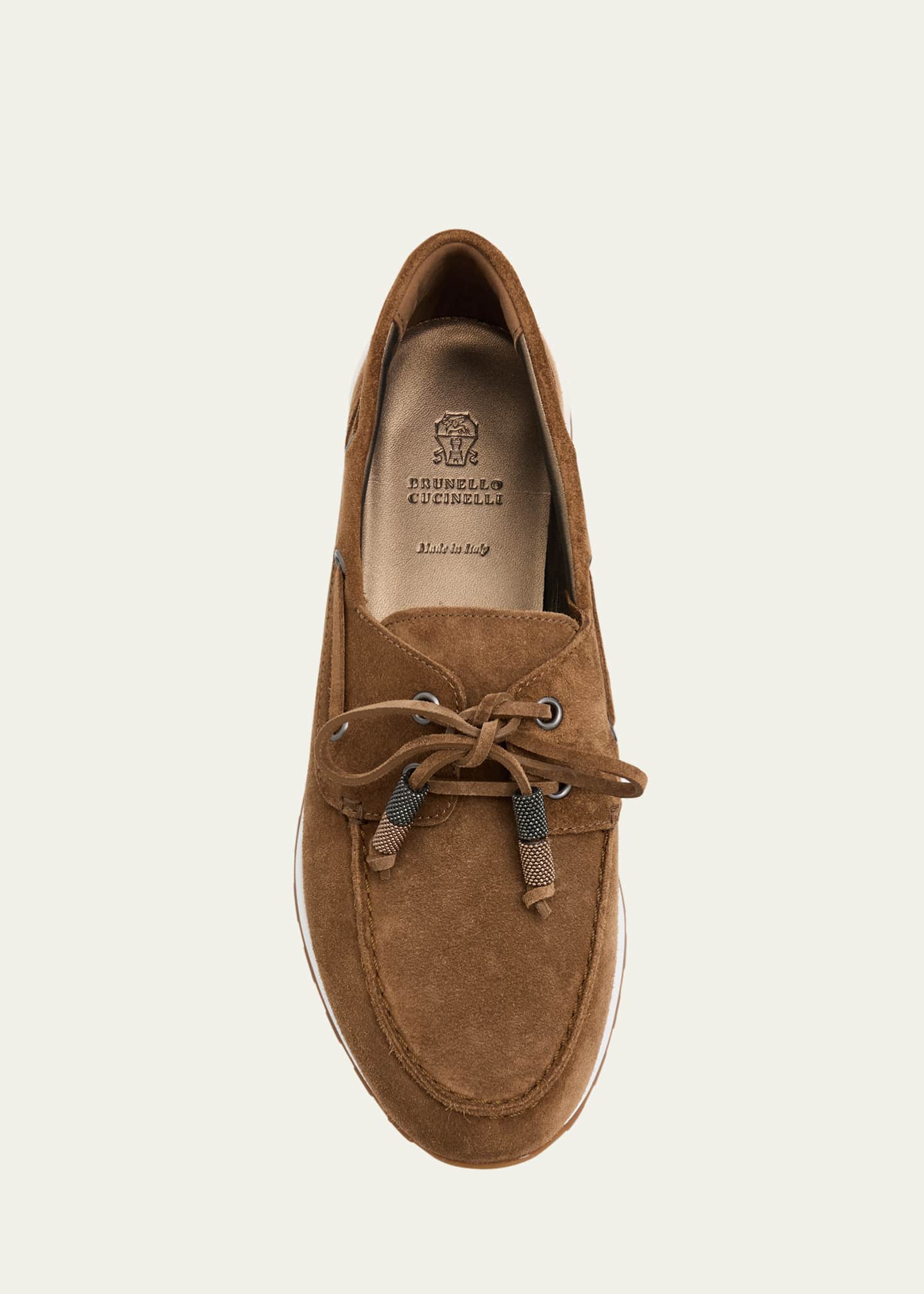 Brunello Cucinelli Suede Sporty Boat Loafers Image 5 of 5