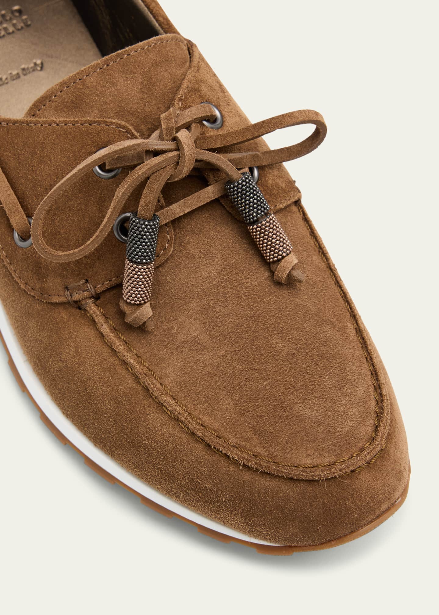 Brunello Cucinelli Suede Sporty Boat Loafers Image 4 of 5