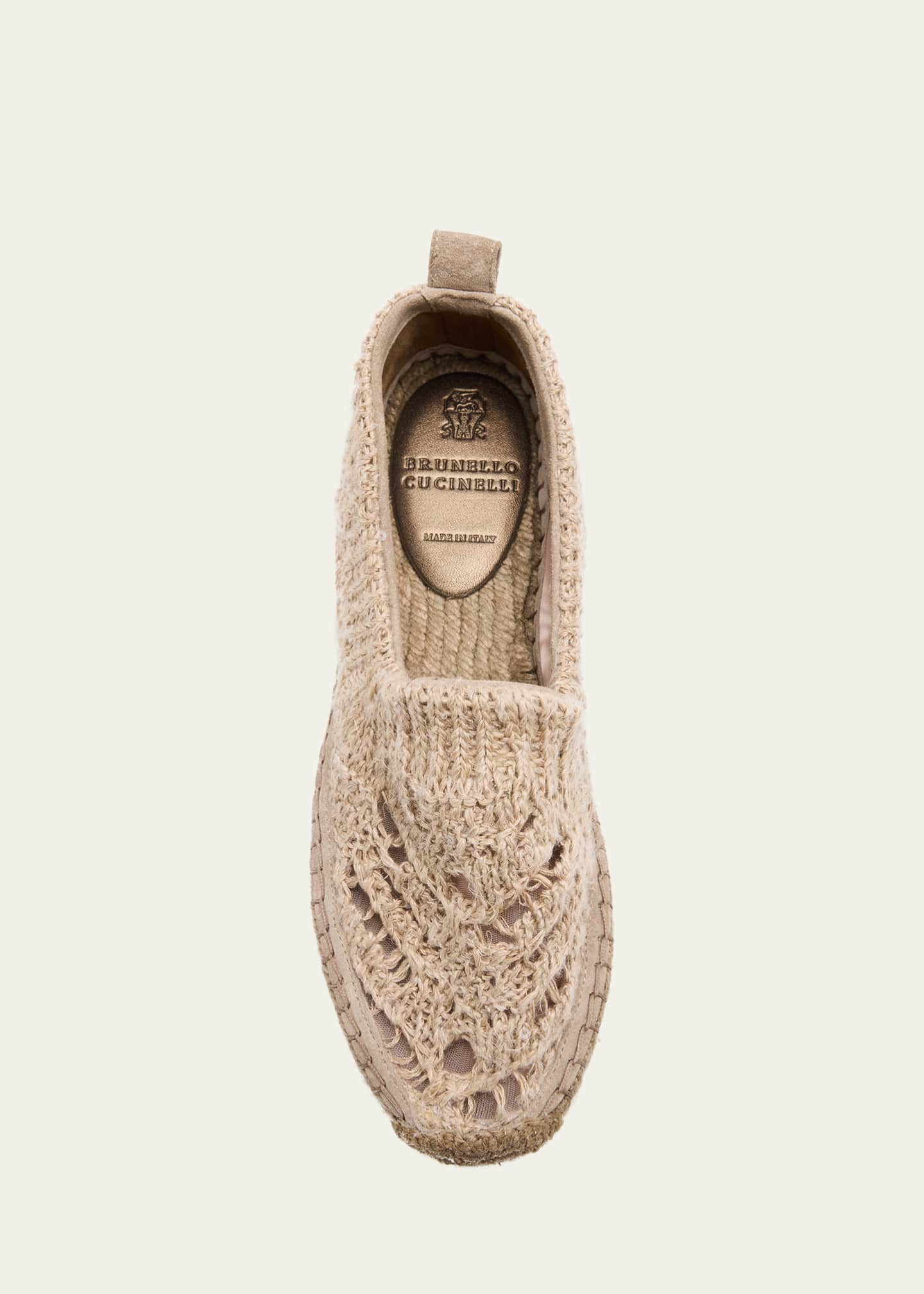 Brunello Cucinelli Woven Knit Slip-On Espadrilles Image 4 of 4