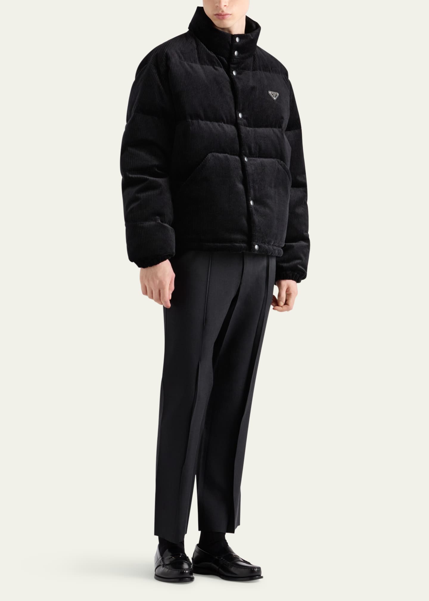 Prada Men's Corduroy Puffer Jacket - Bergdorf Goodman