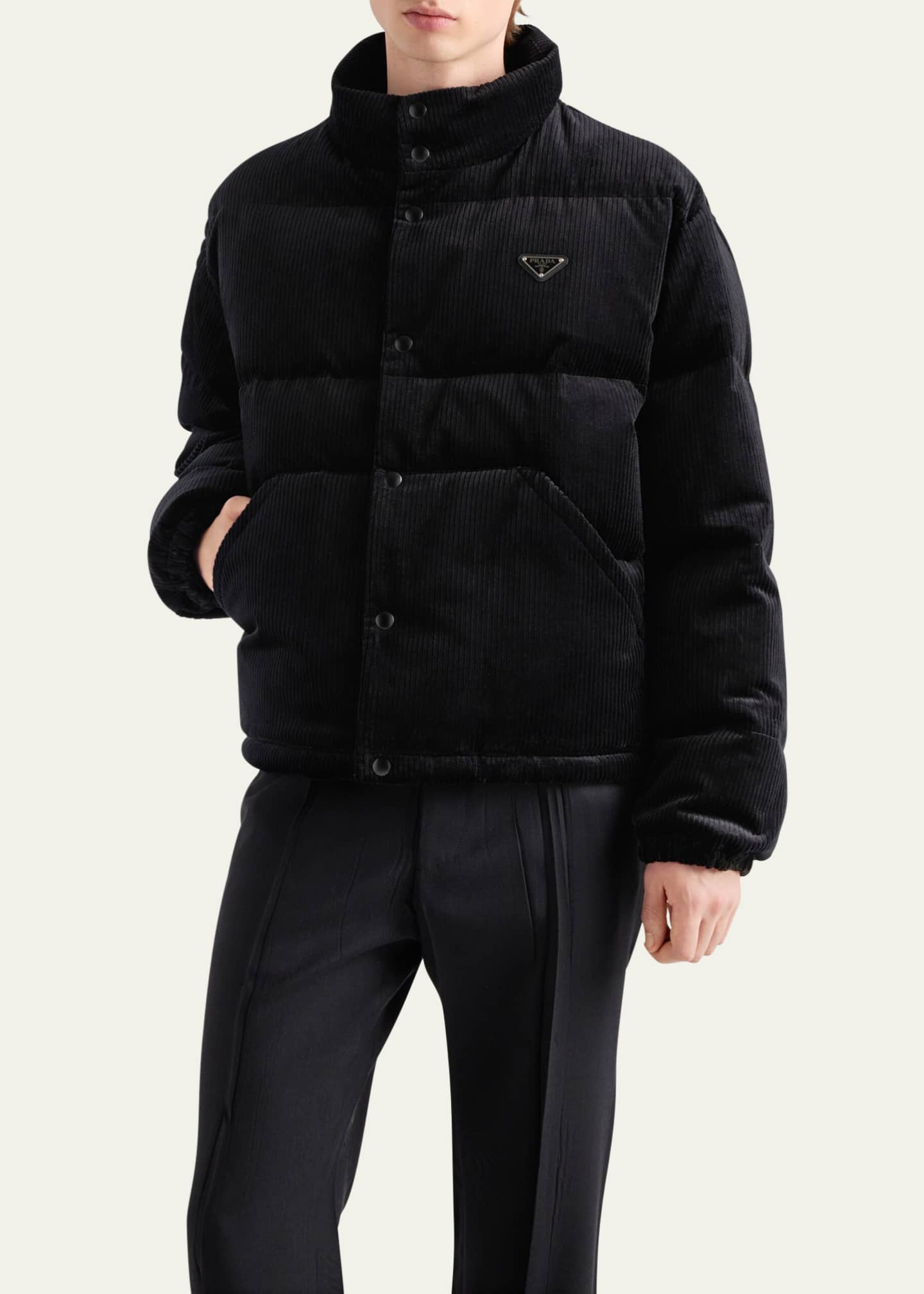 Prada Men's Corduroy Puffer Jacket - Bergdorf Goodman