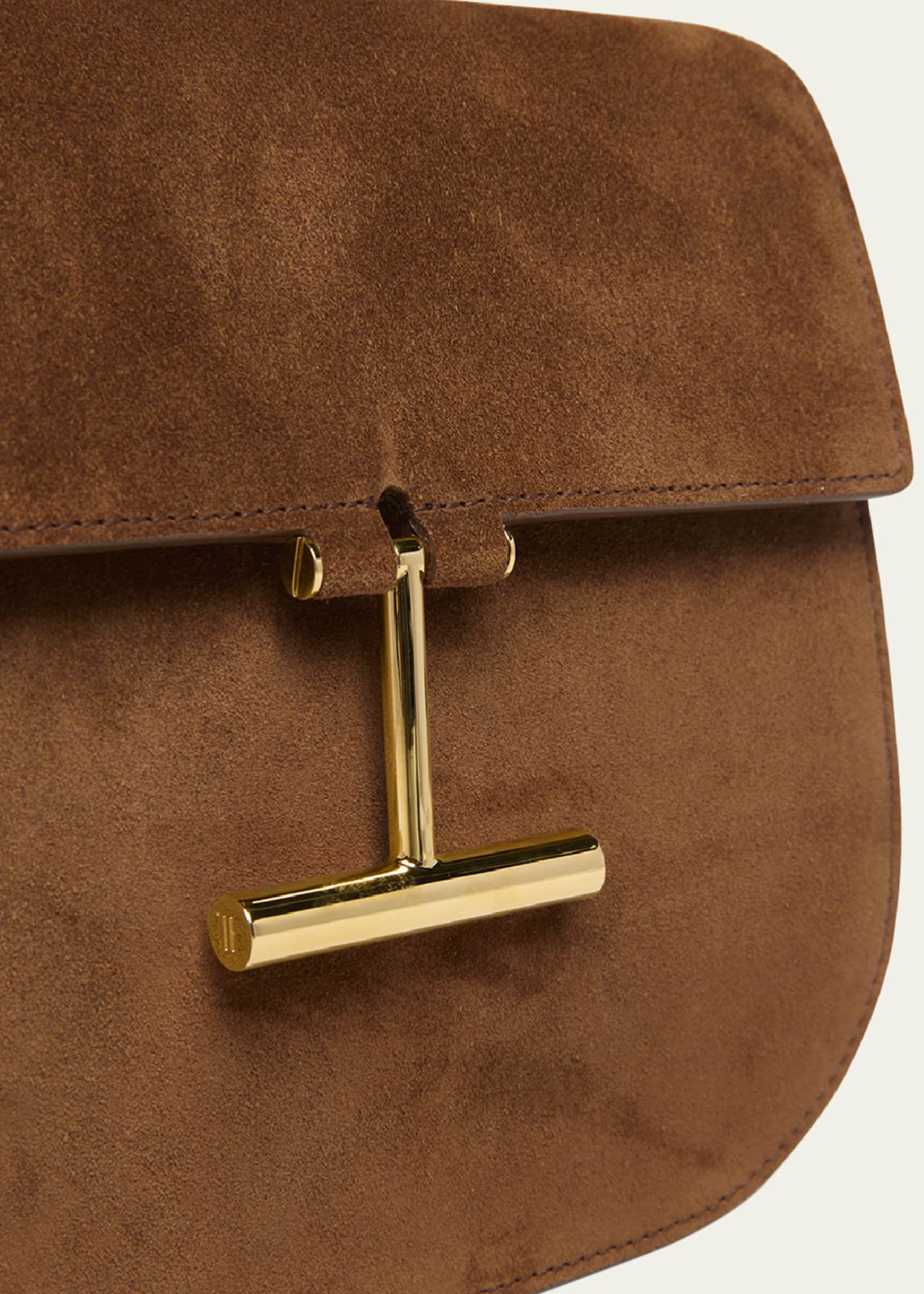 TOM FORD Tara Mini Flap Crossbody Bag in Suede and Leather Image 6 of 6