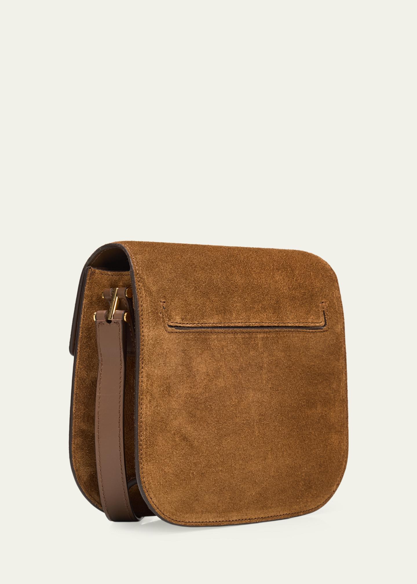 TOM FORD Tara Mini Flap Crossbody Bag in Suede and Leather - Bergdorf ...