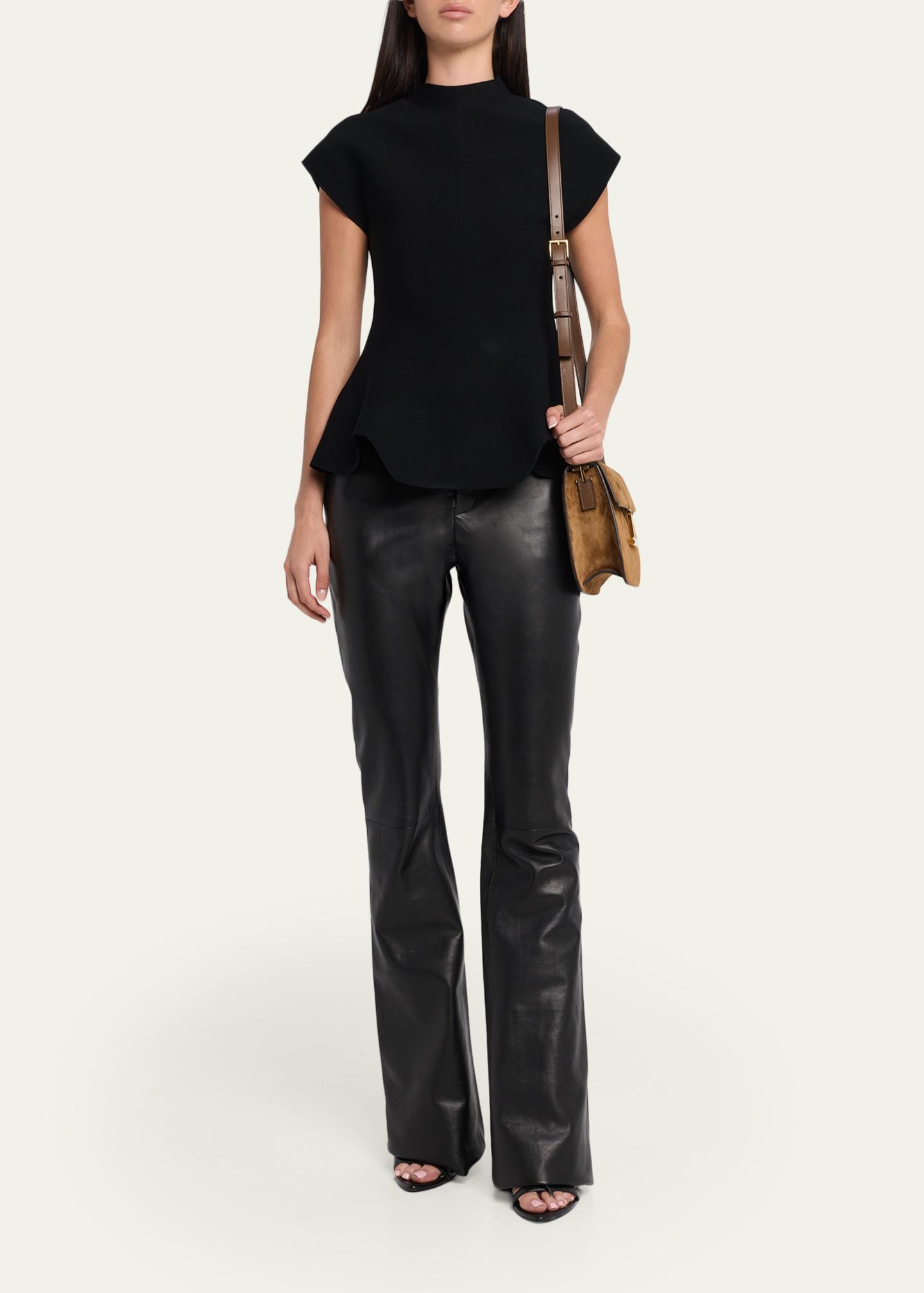 TOM FORD Tara Mini Flap Crossbody Bag in Suede and Leather