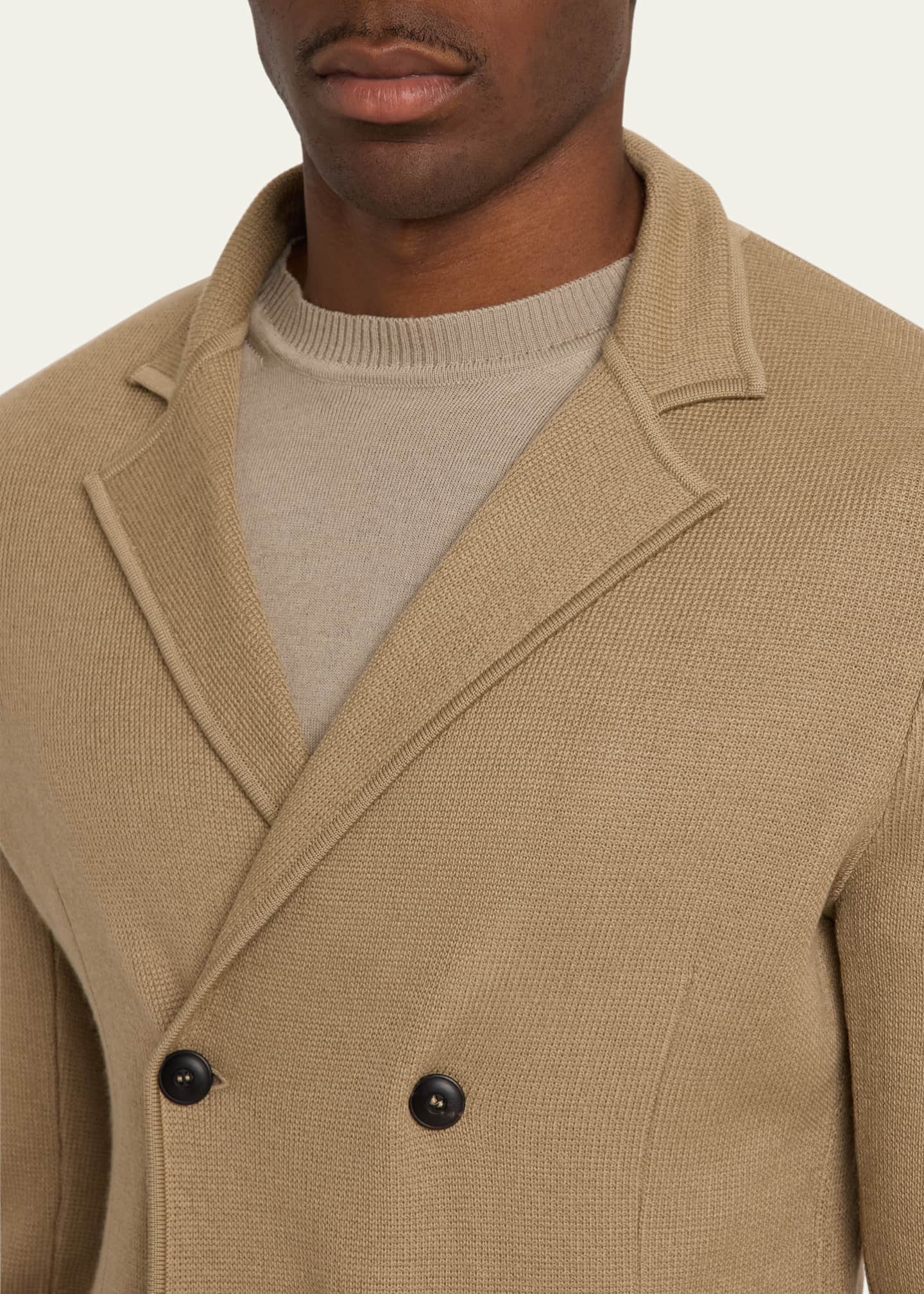 Giorgio Armani Men's Wool-Cashmere Rib Stitch Blazer Image 5 of 5