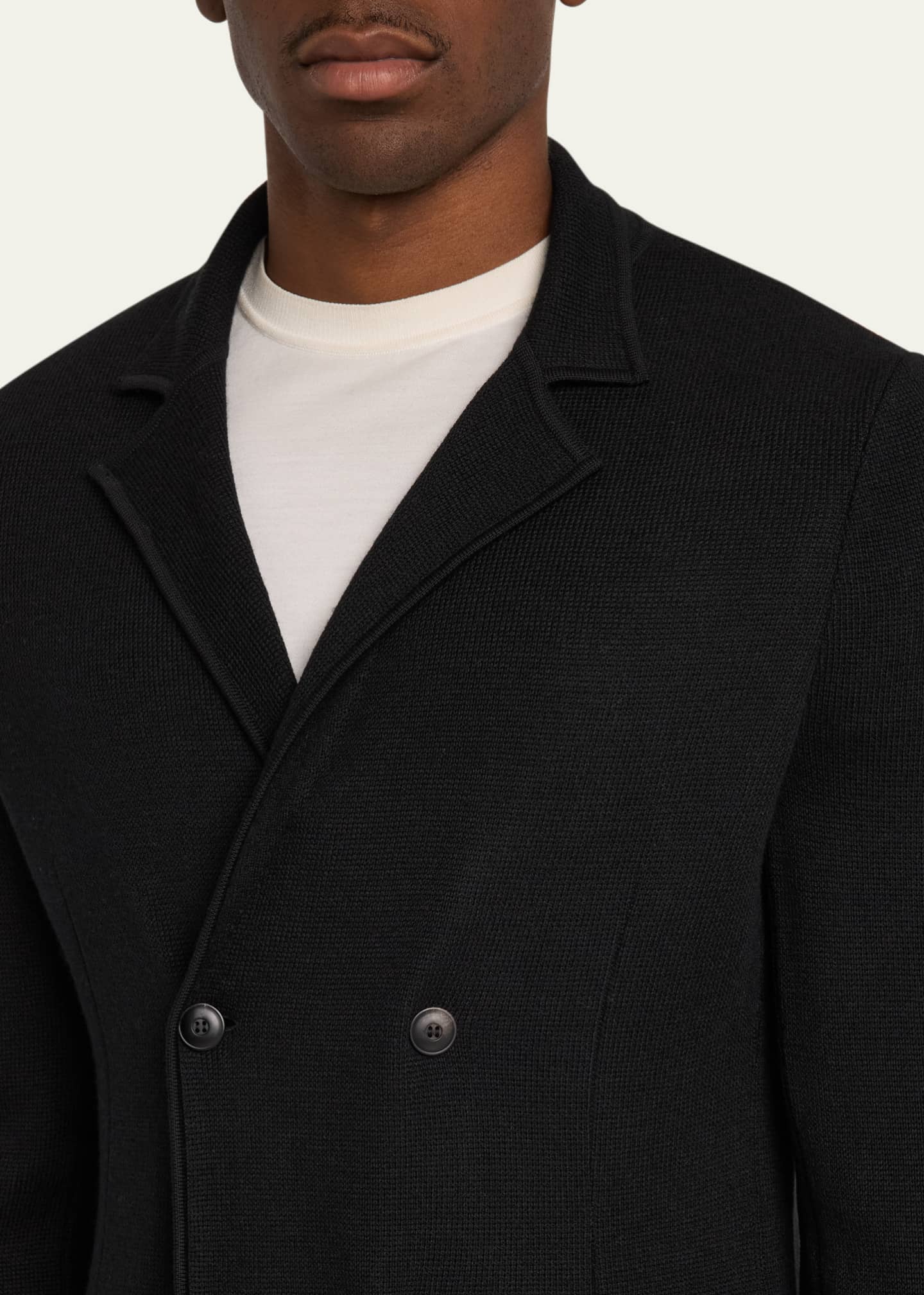 Giorgio Armani Men's Wool-Cashmere Rib Stitch Blazer Image 5 of 5