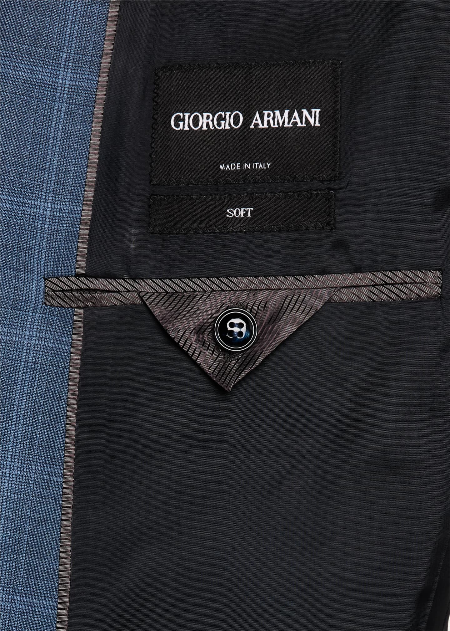 Giorgio Armani Men's Blurred Windowpane 240G Suit Image 7 of 8