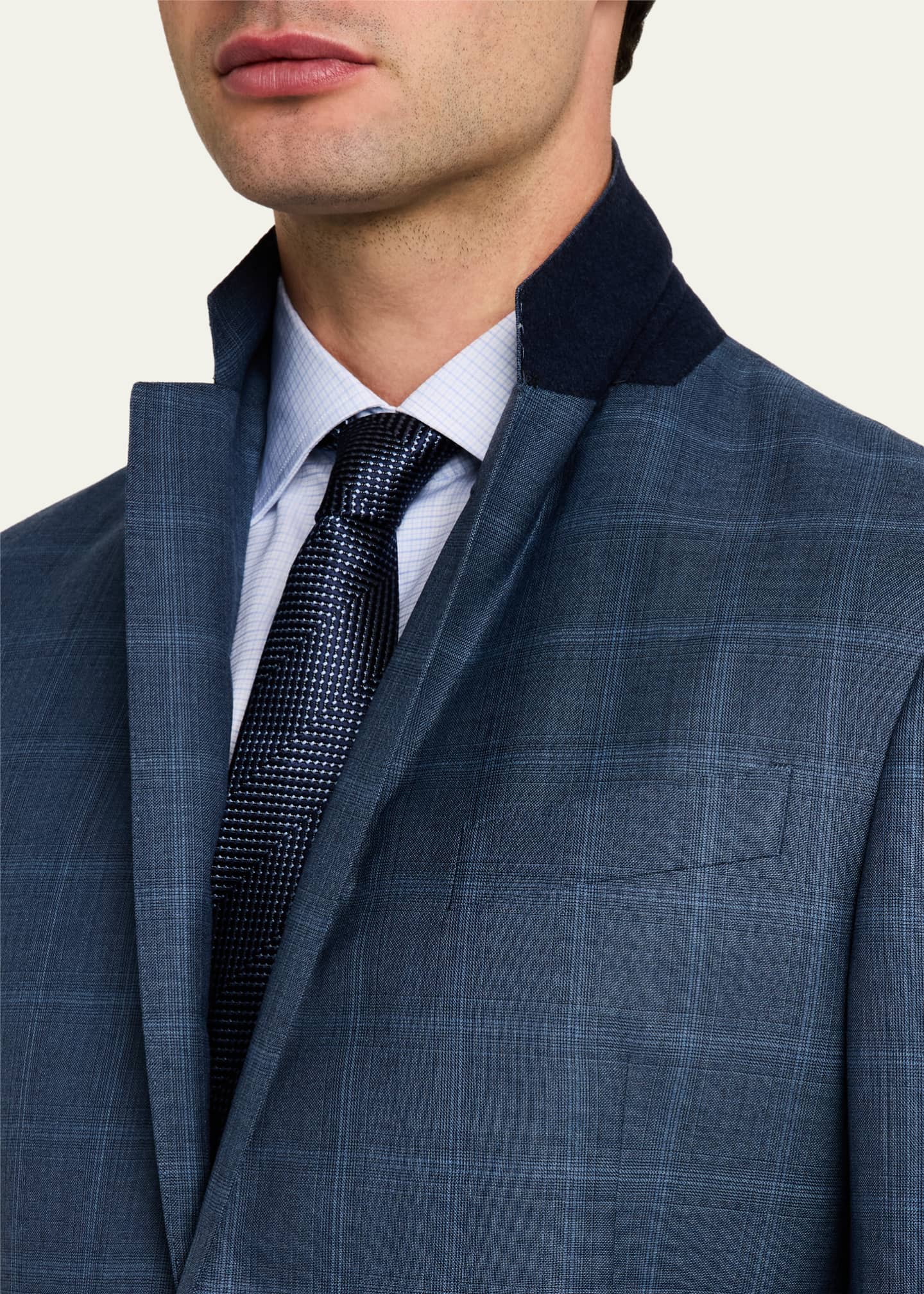Giorgio Armani Men's Blurred Windowpane 240G Suit Image 8 of 8