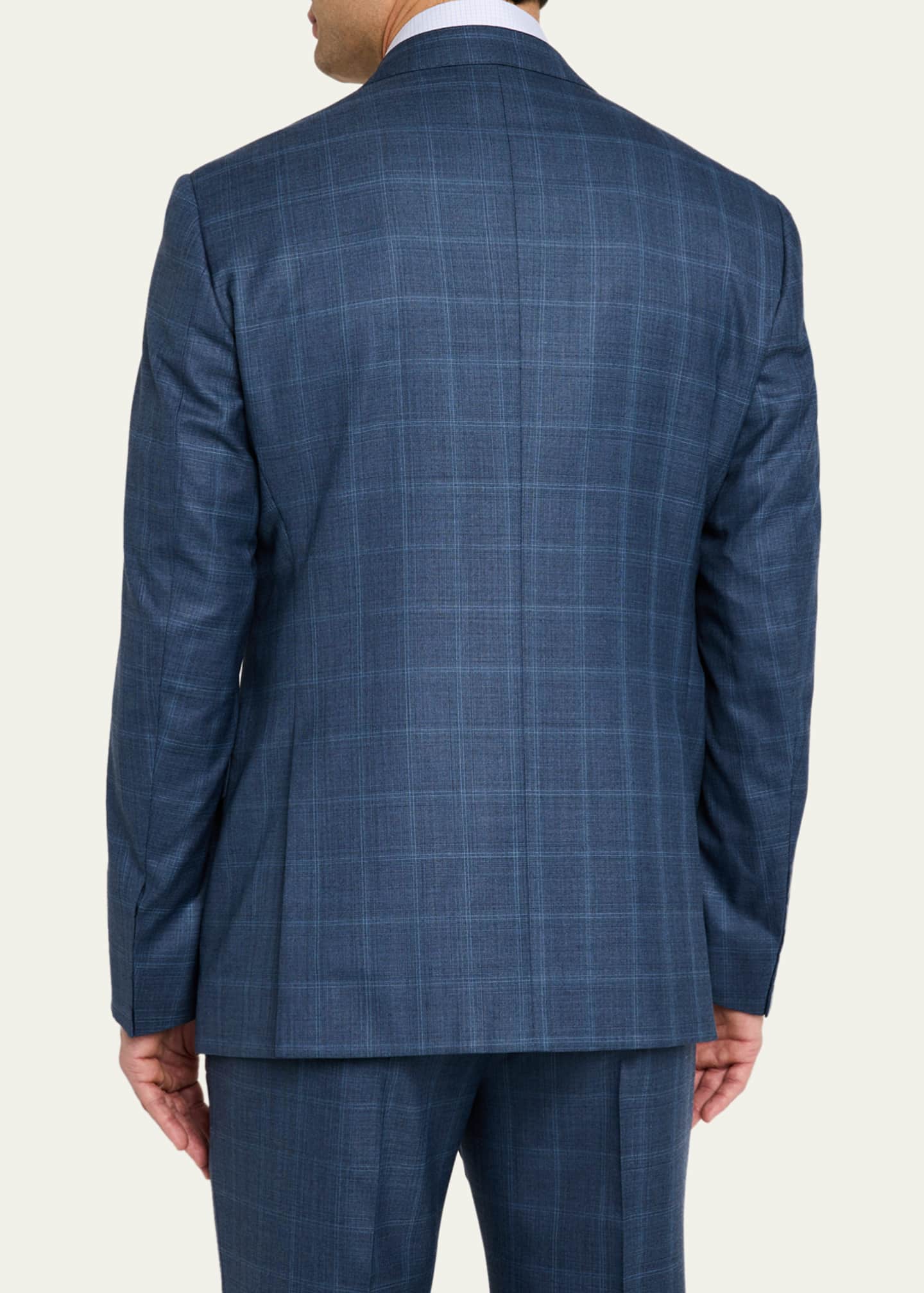 Giorgio Armani Men's Blurred Windowpane 240G Suit Image 5 of 8