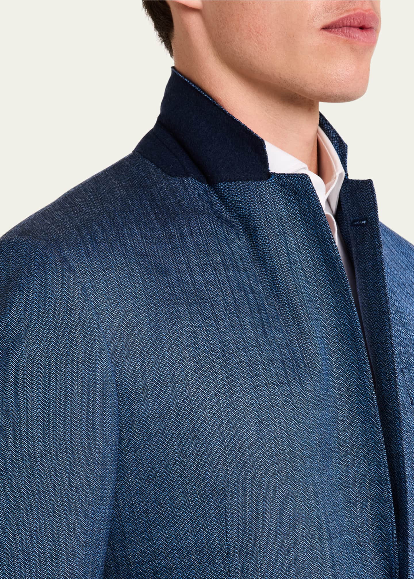 Giorgio Armani Men's Micro-Herringbone Sport Coat Image 7 of 7