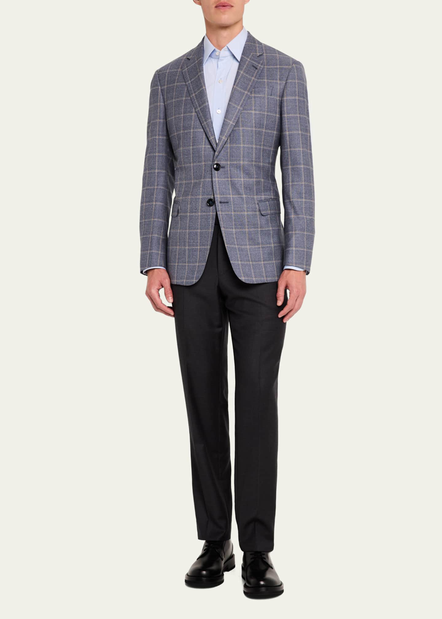 Giorgio Armani Men's Windowpane Sport Coat Image 2 of 8